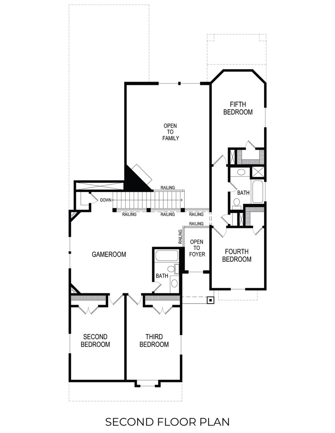 2D floor plan layout of this home in Marine Creek Ranch, Fort Worth, TX (Image 2).