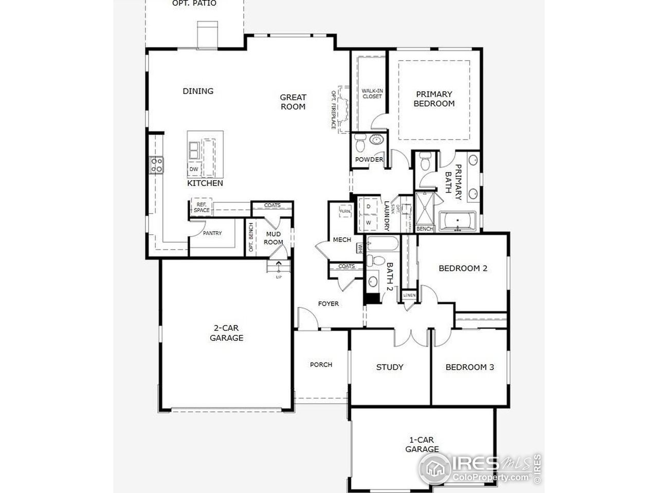 2D floor plan layout of this home in Cherry Meadows, Brighton, CO (Image 2).