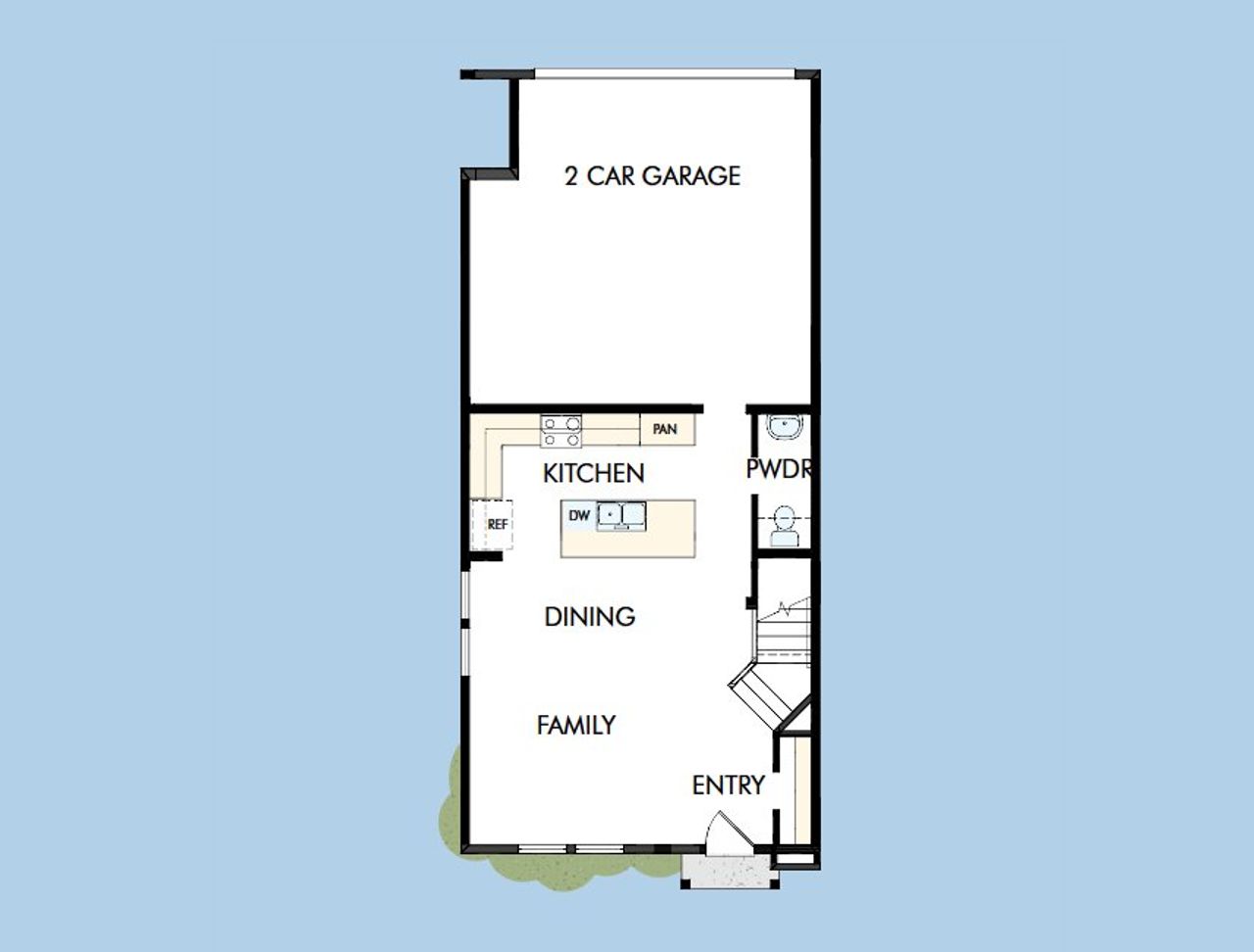 2D floor plan layout for the The Echo by David Weekley Homes in Painted Tree Woodland West – Cottages, McKinney, TX (Image 2).