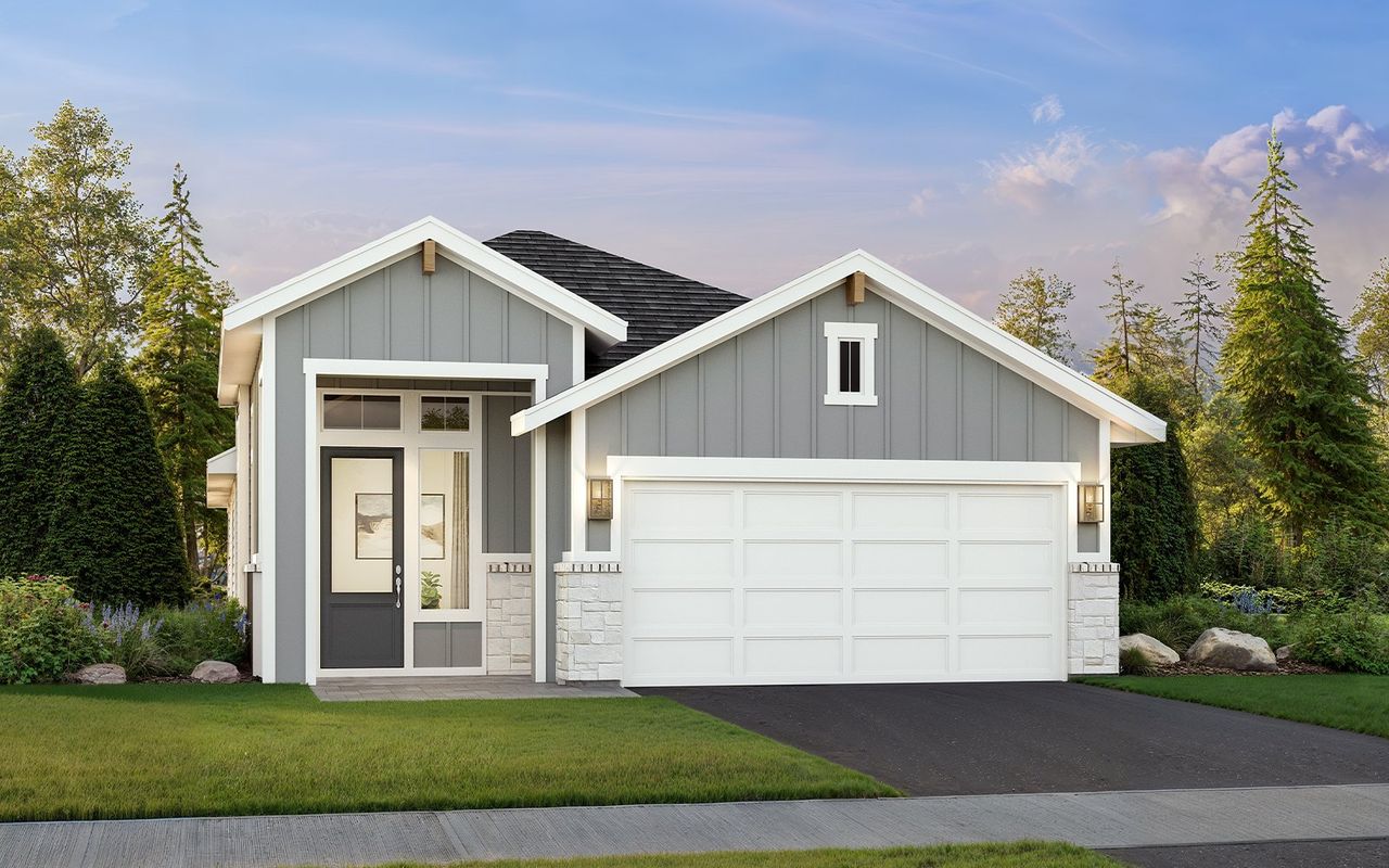 Representative exterior photo of a completed home built from the Corban by Brookfield Residential in Easton Park, Austin, TX (Image 2).