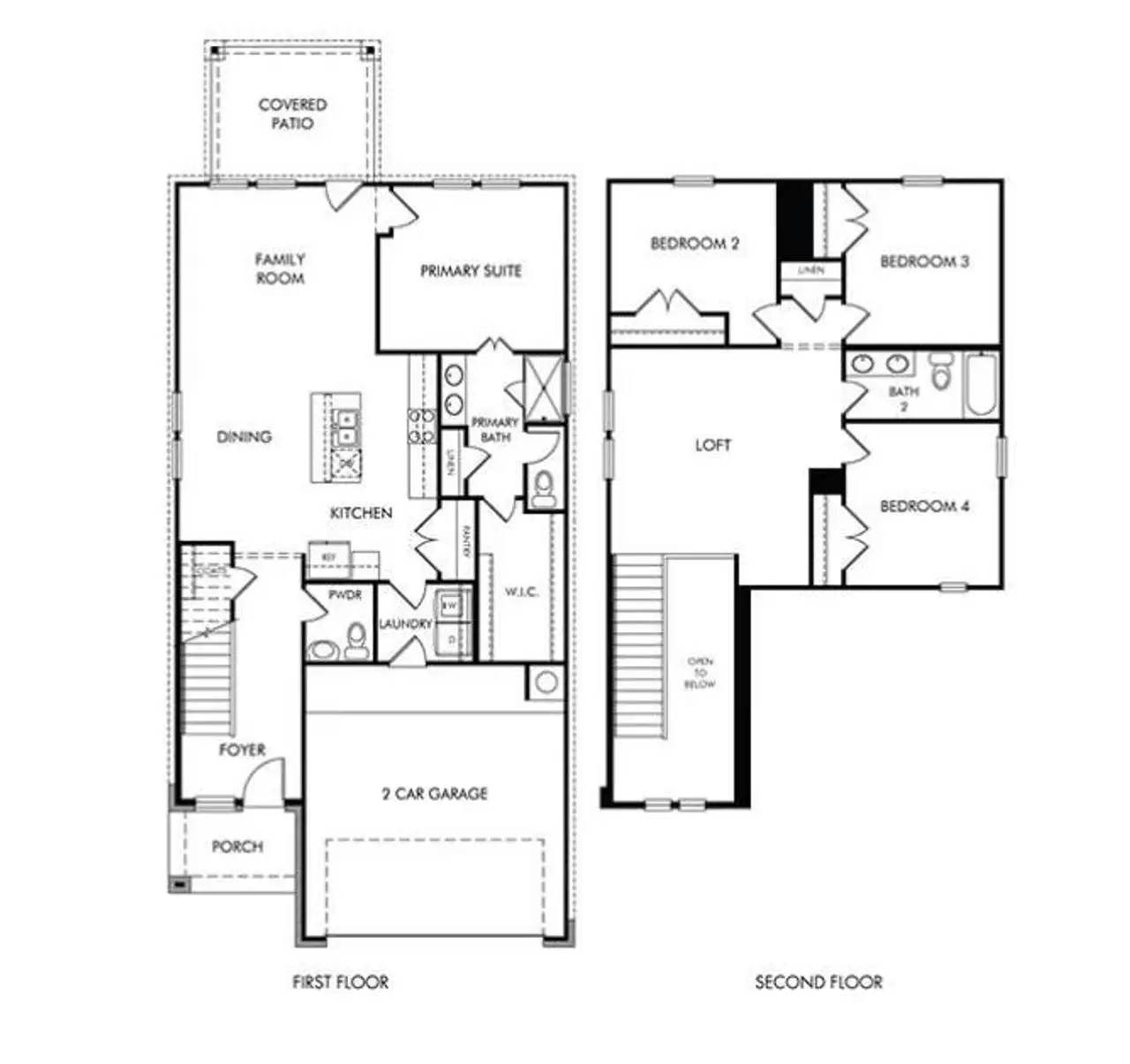 2D floor plan layout of this home in , Rosharon, TX (Image 2).