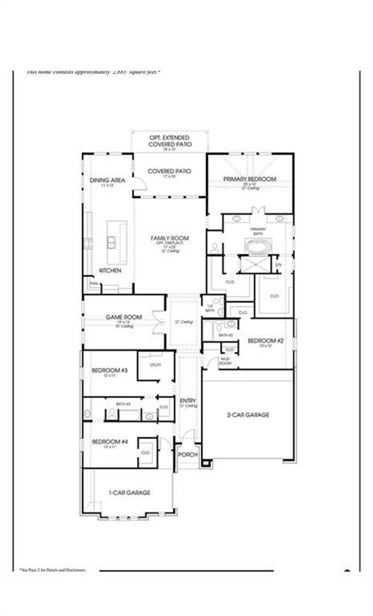 2D floor plan layout of this home in Sweetgrass, Haslet, TX (Image 2). 2D floor plan layout of this home in Sweetgrass, Haslet, TX (Image 2).