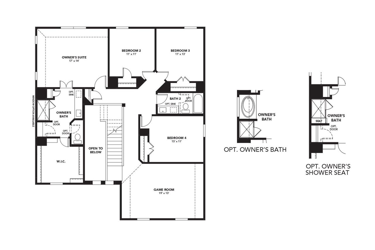2D floor plan layout for the Majestic by Brightland Homes in Walden Pond, Forney, TX (Image 2). 2D floor plan layout for the Majestic by Brightland Homes in Walden Pond, Forney, TX (Image 2).