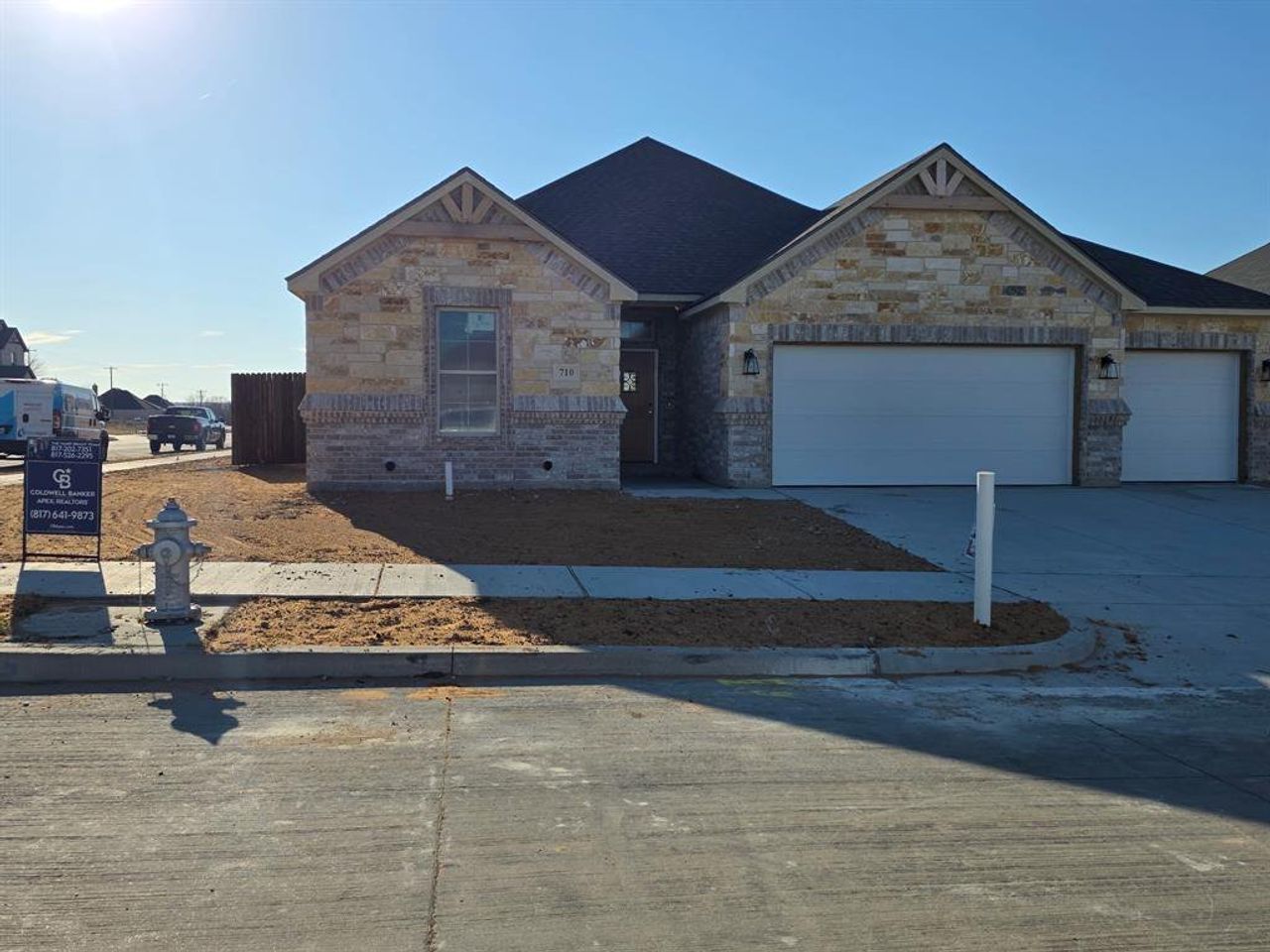 In-progress construction of a new home in , Cleburne, TX (Image 2).