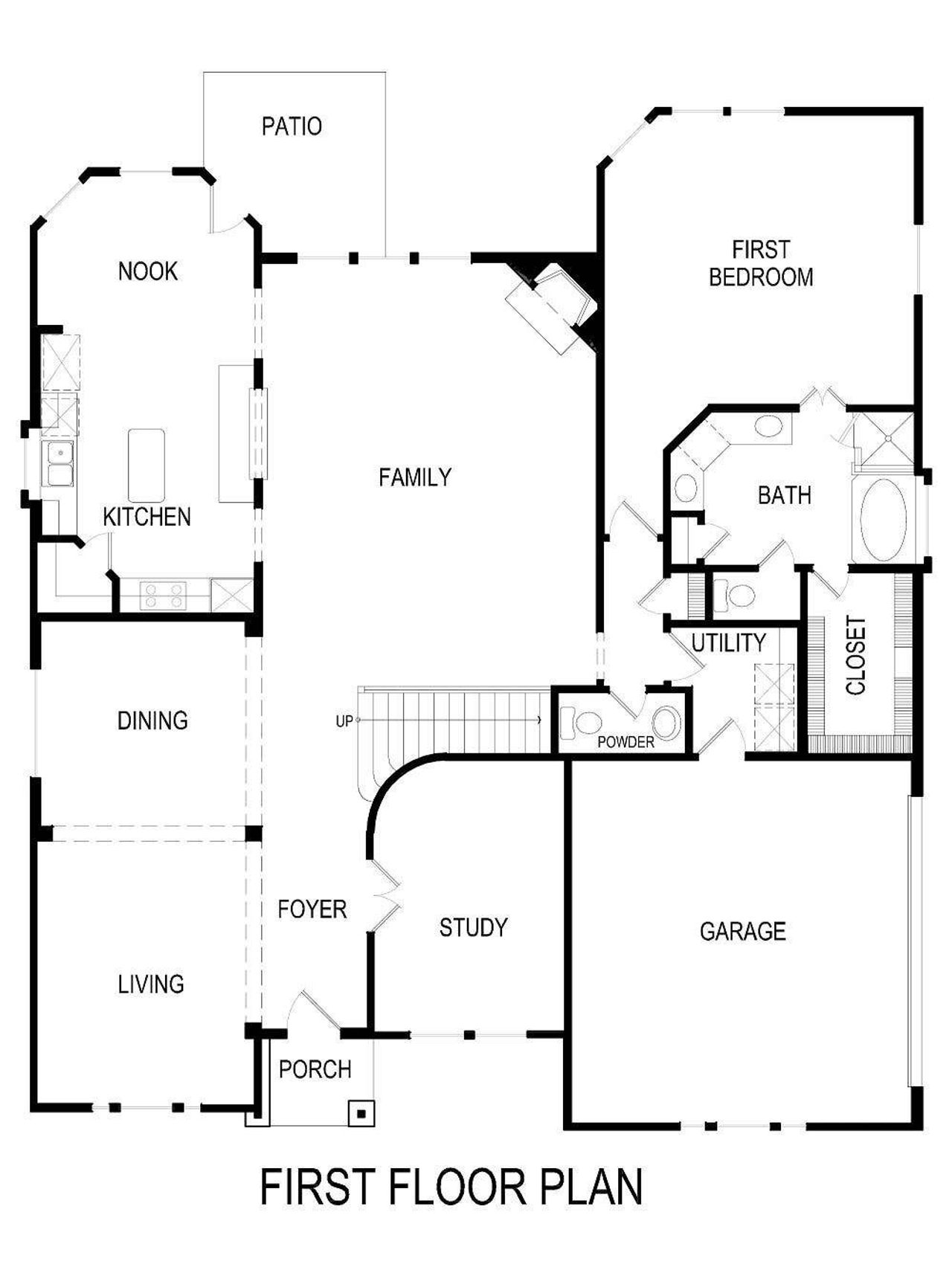 2D floor plan layout of this home in Broadmoor Estates, Ovilla, TX (Image 2).