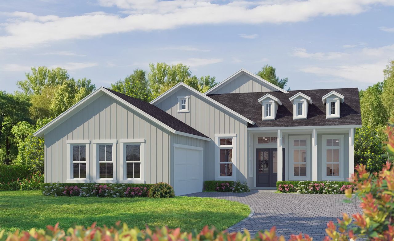 Representative exterior photo of a completed home built from the Costa Del Sol by ICI Homes in EverRange, Jacksonville, FL (Image 2).
