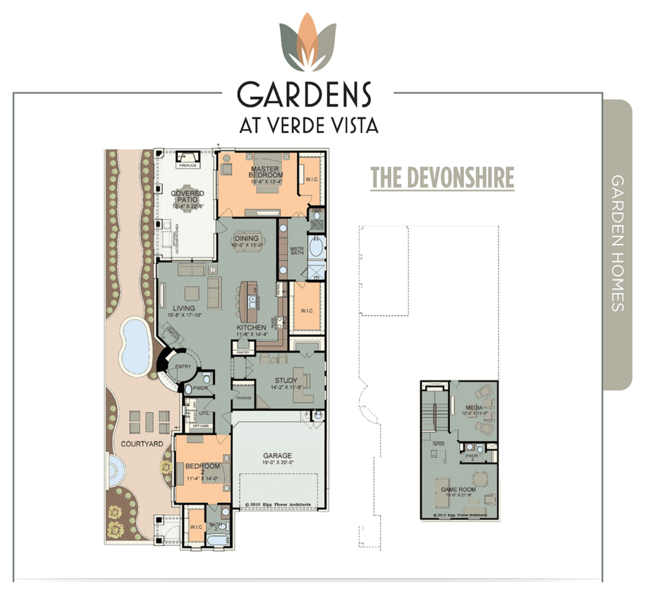 Image 2 representing the Devonshire by Spicewood Communities in Gardens at Verde Vista, Georgetown, TX.