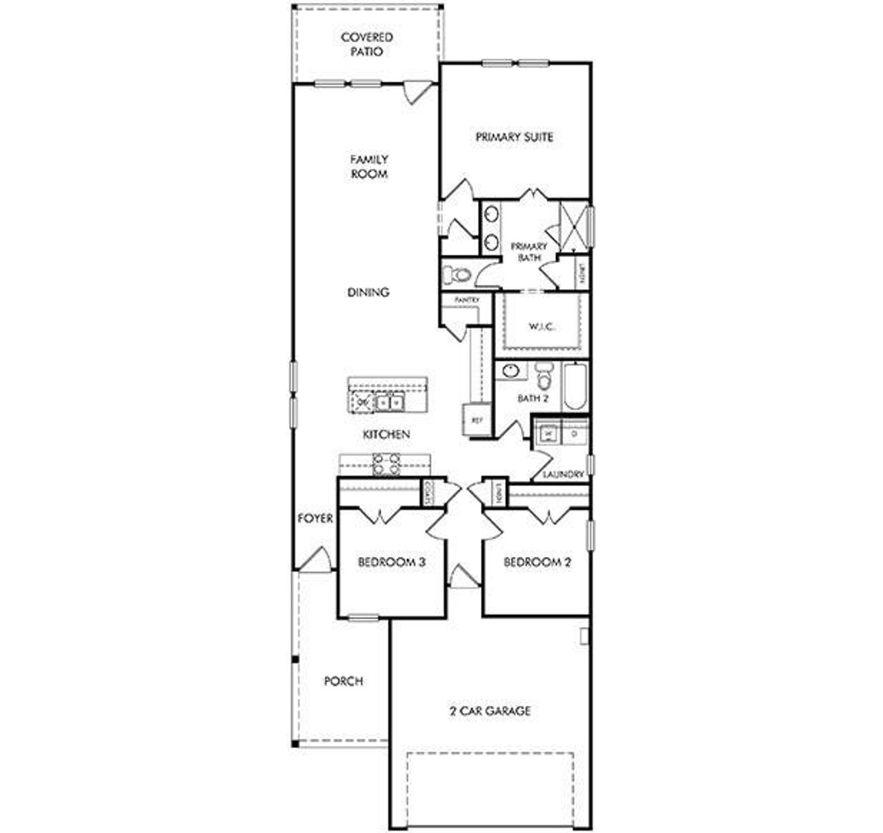 2D floor plan layout of this home in Parks at Foster Crossing - Spring Series, Anna, TX (Image 2).