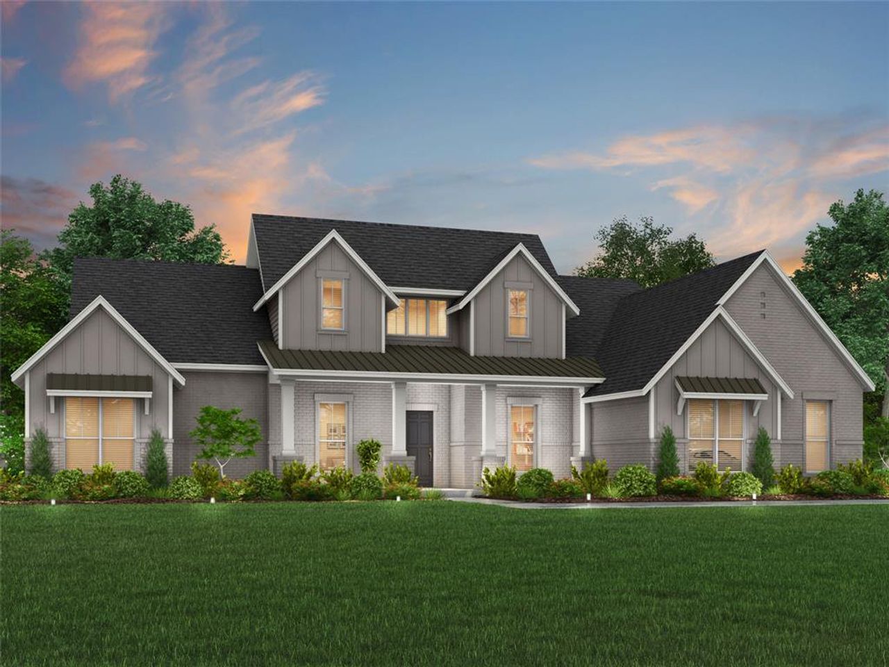 Front exterior of a home in the The Arbors - 1 Acre Lots community, located in Midlothian, TX (Image 2).