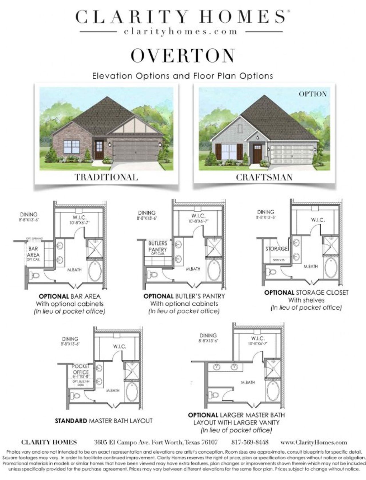 2D floor plan layout for the Overton by Clarity Homes in Courts of Bonnie Brae, Denton, TX (Image 2). 2D floor plan layout for the Overton by Clarity Homes in Courts of Bonnie Brae, Denton, TX (Image 2).
