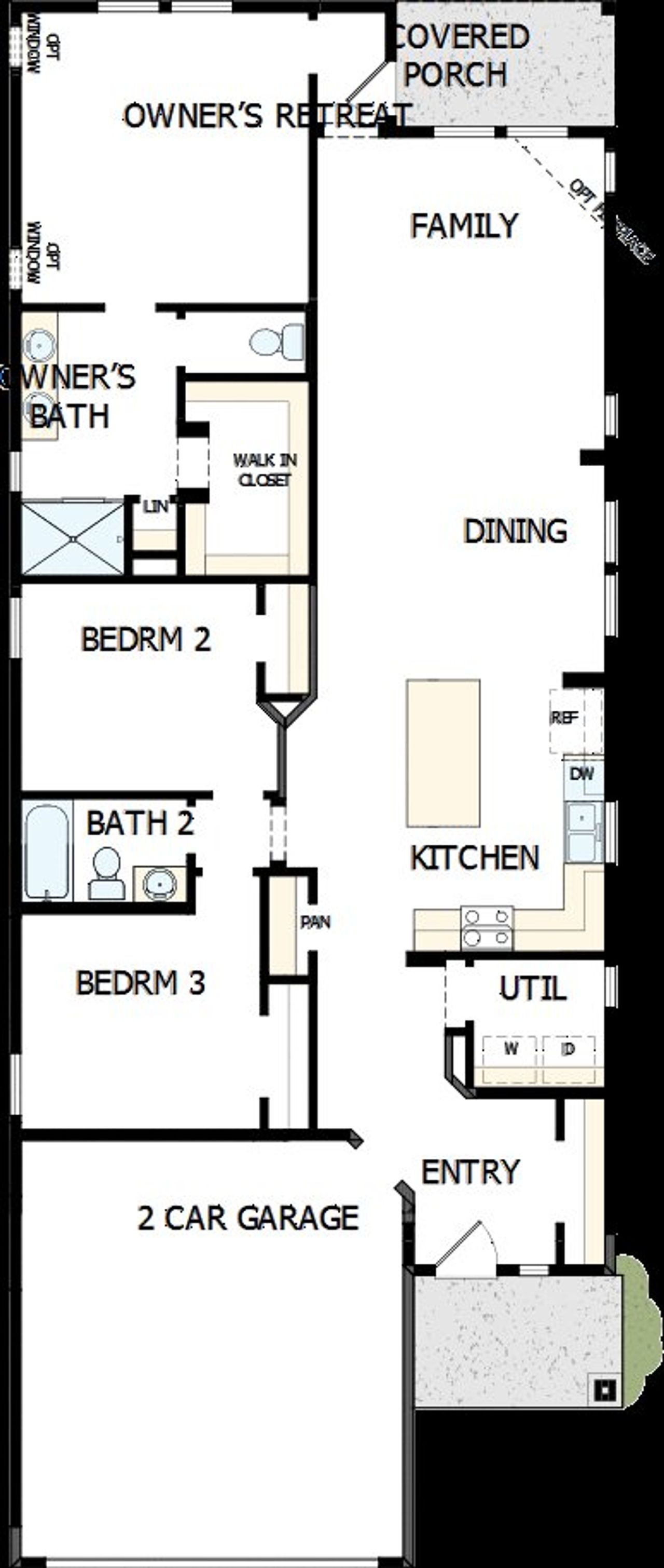 2D floor plan layout of this home in Nexus – Park Collection, Gallatin, TN (Image 2).