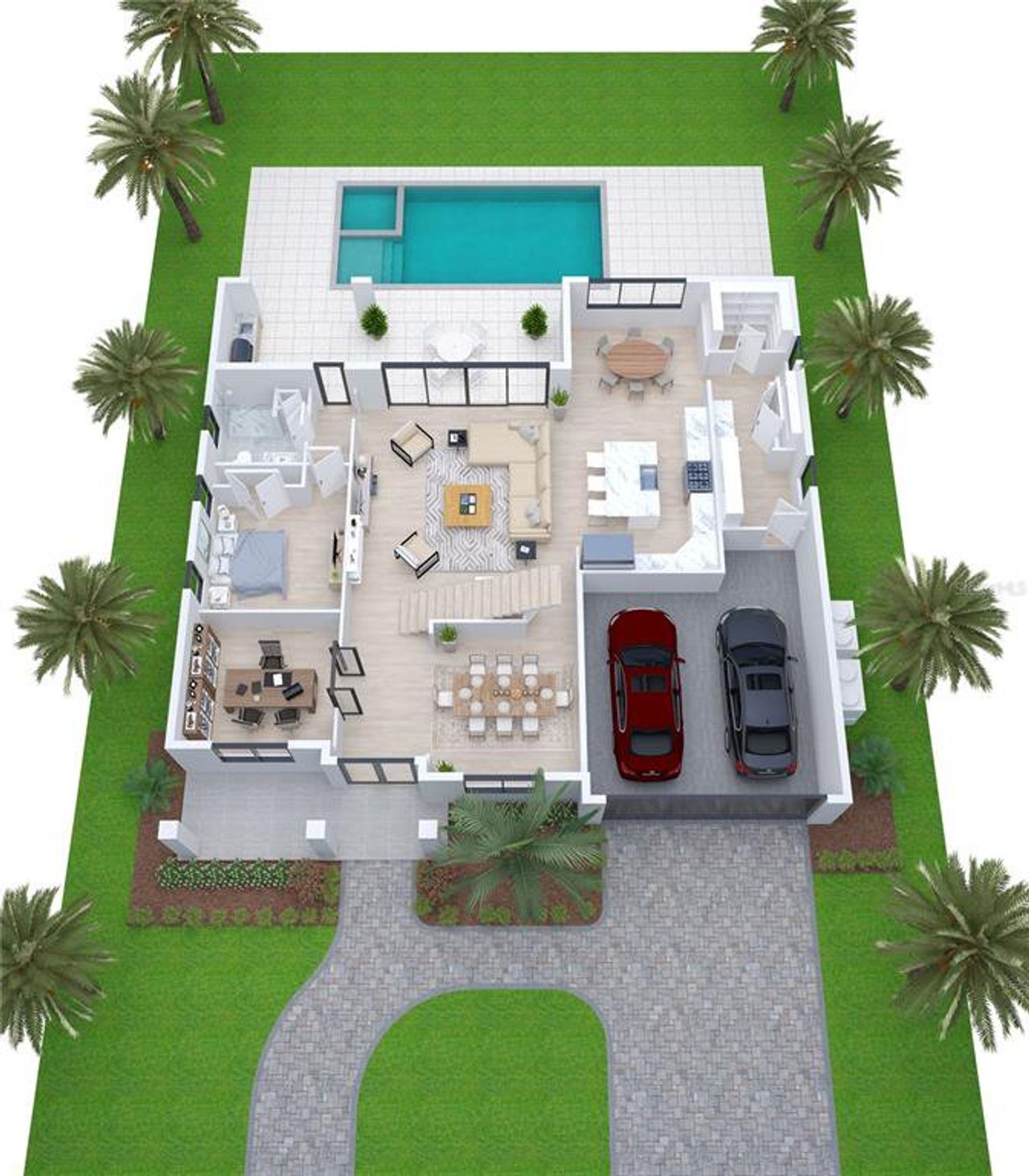 2D floor plan layout of this home in , Tampa, FL (Image 2).