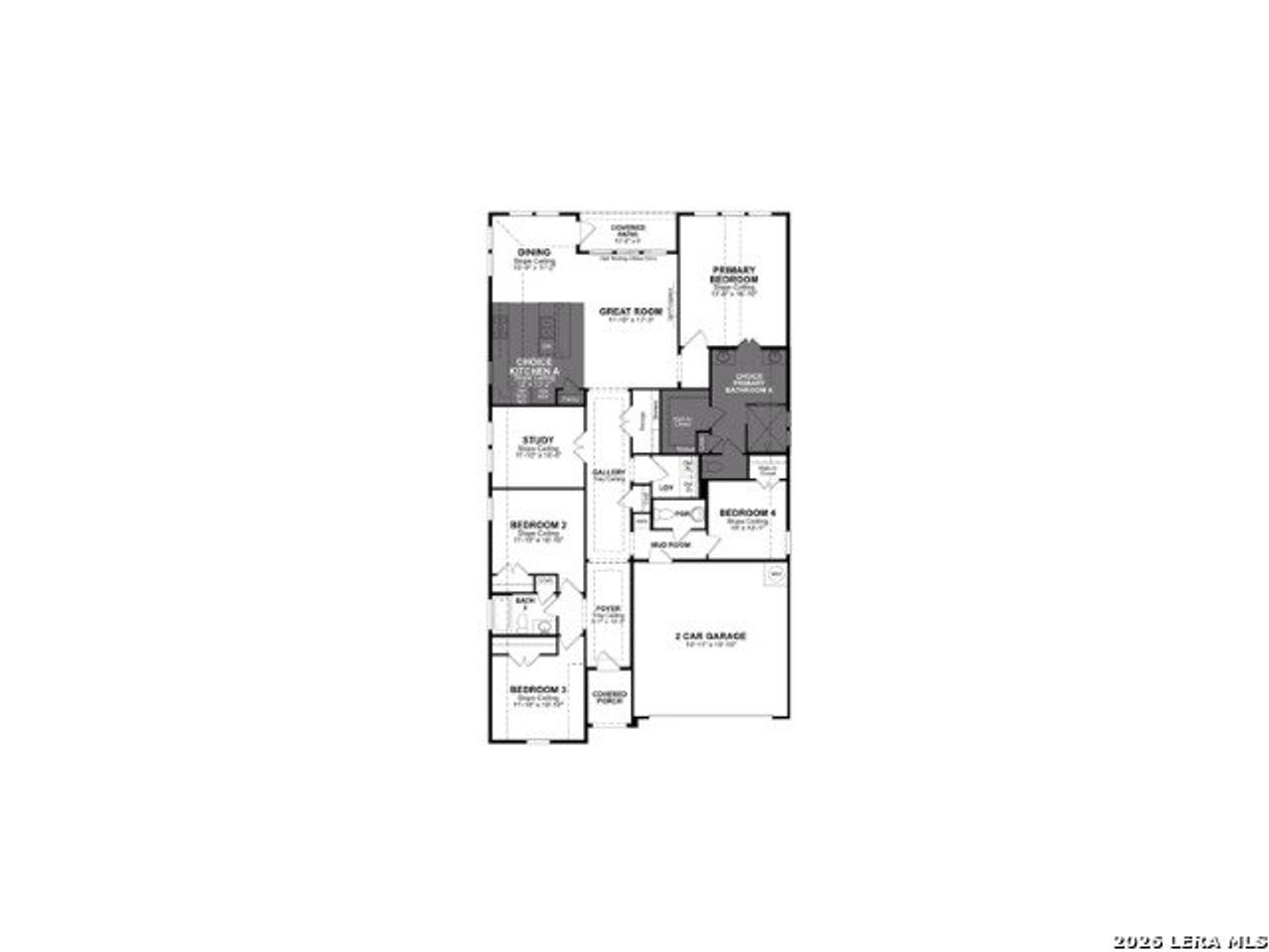 2D floor plan layout of this home in Flat Creek, Castroville, TX (Image 2).