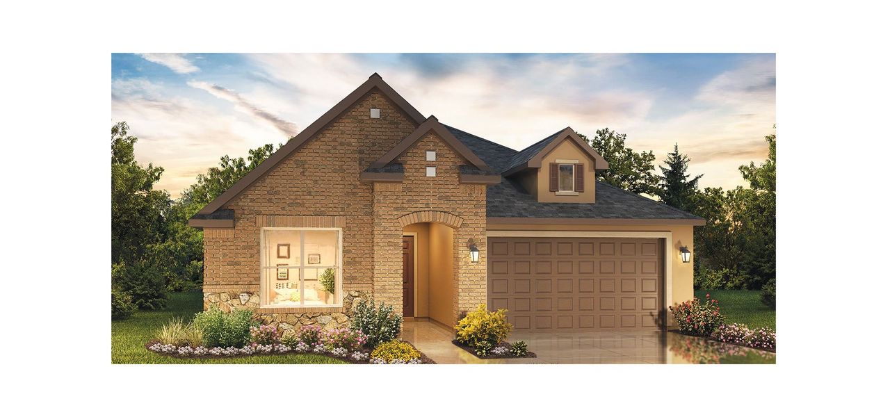 Representative exterior photo of a completed home built from the Prosperity by Robson Resort Communities in Robson Ranch Texas, Denton, TX (Image 2).