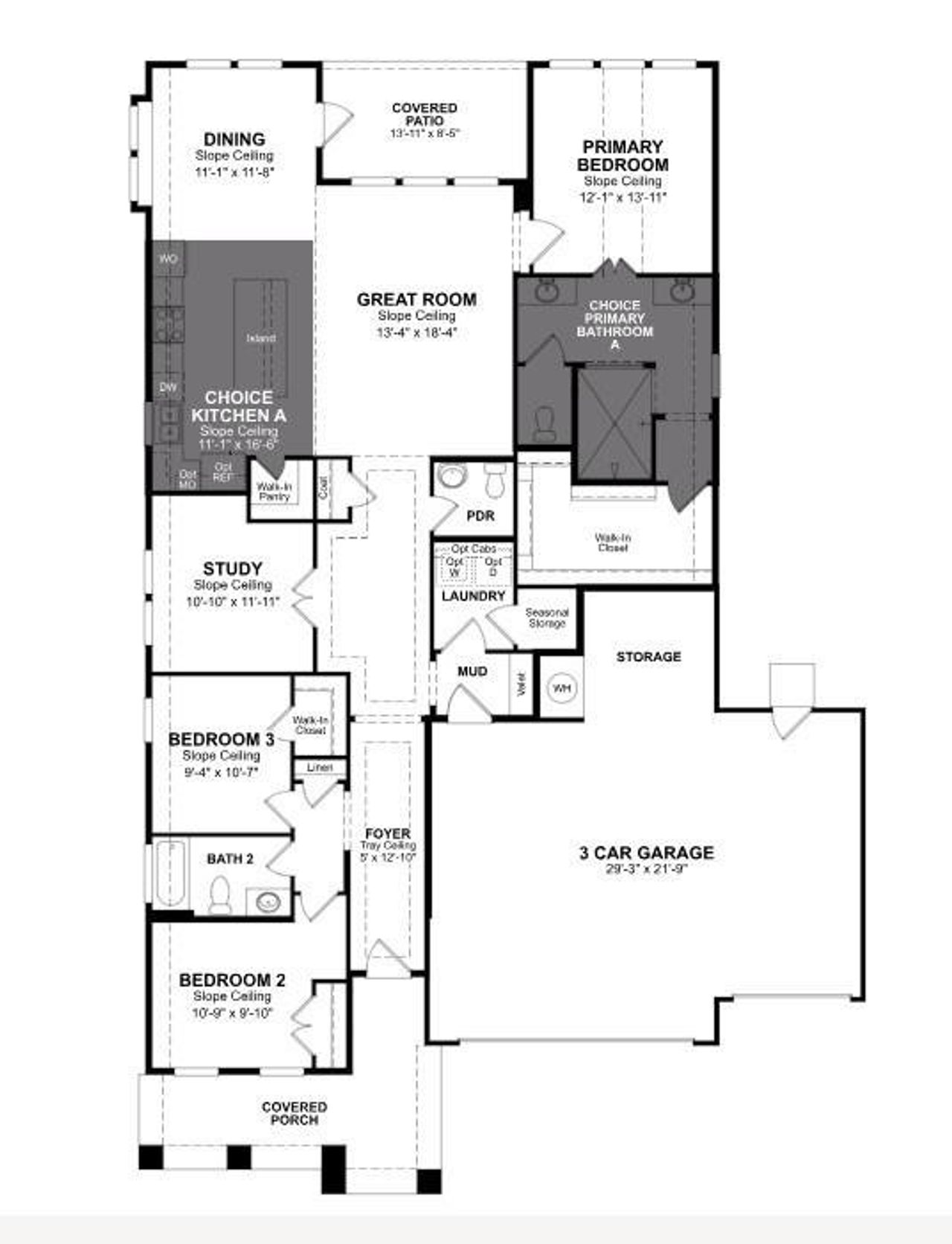 2D floor plan layout of this home in Arabella on the Prairie, Richmond, TX (Image 2).