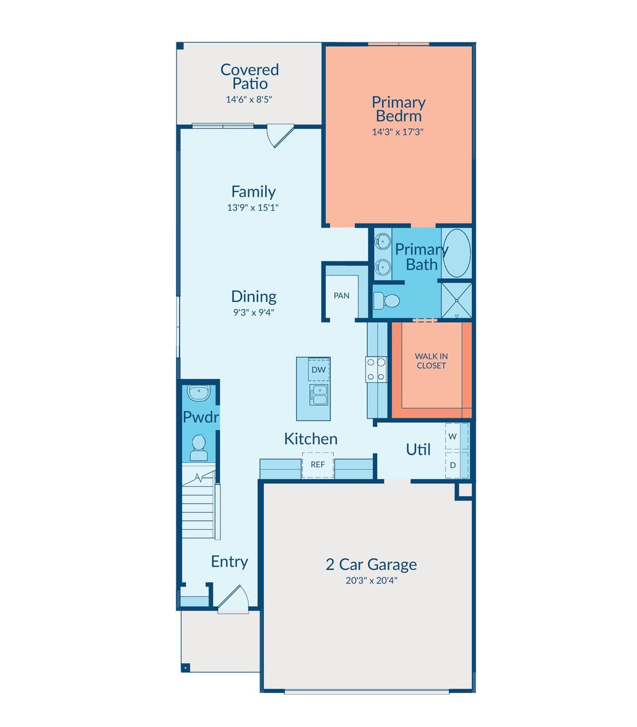 2D floor plan layout of this home in Magnolia Springs, Montgomery, TX (Image 2).