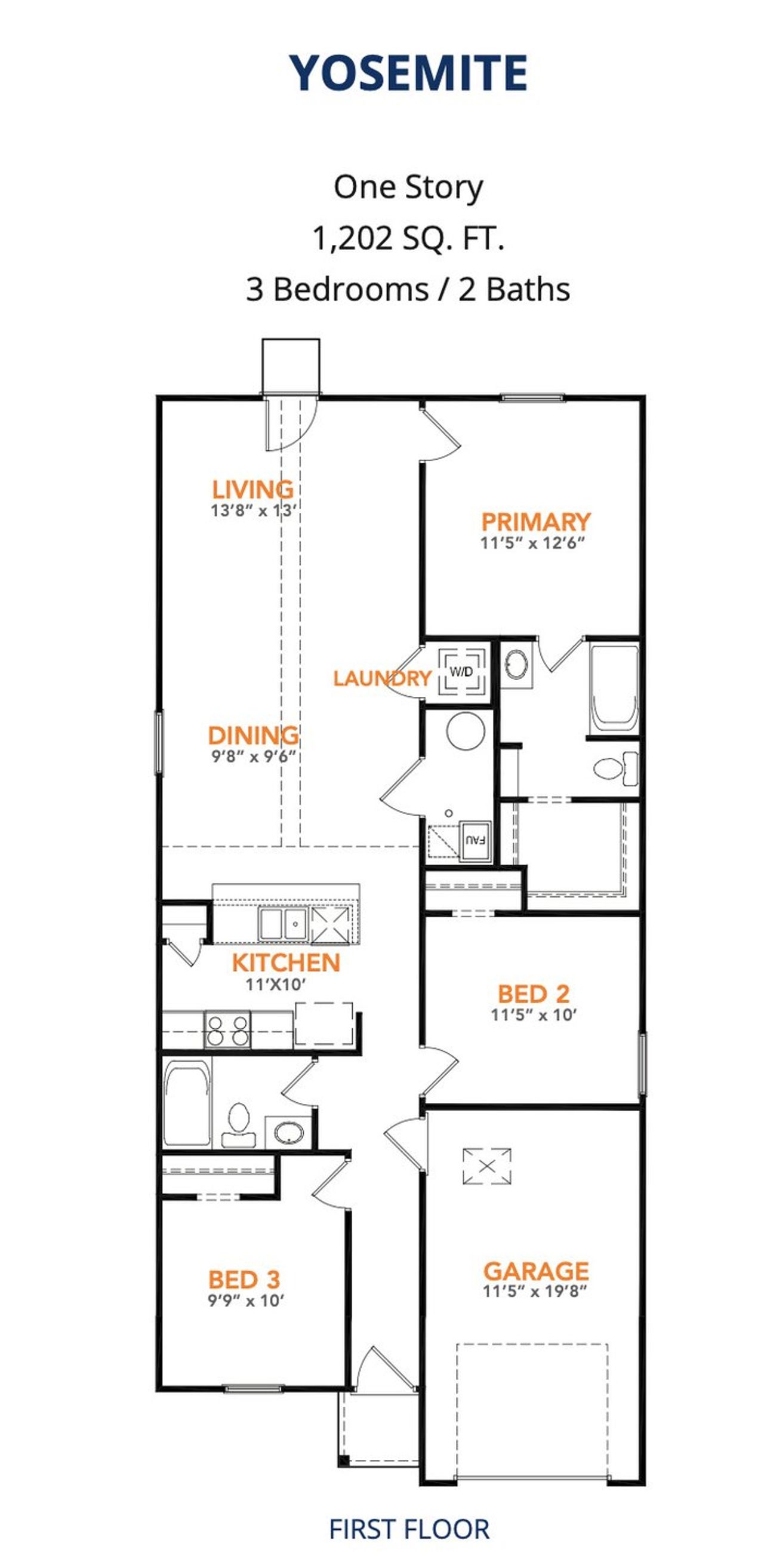 Front exterior of a new home in Summit Place, Eden, NC, highlighting curb appeal (Image 2). Front exterior of a new home in Summit Place, Eden, NC, highlighting curb appeal (Image 2).