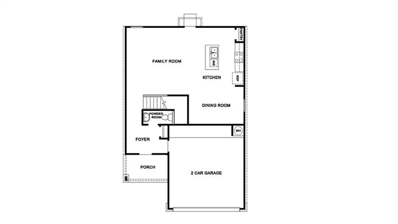 2D floor plan layout of this home in The Hills of Sherman, Sherman, TX (Image 2).