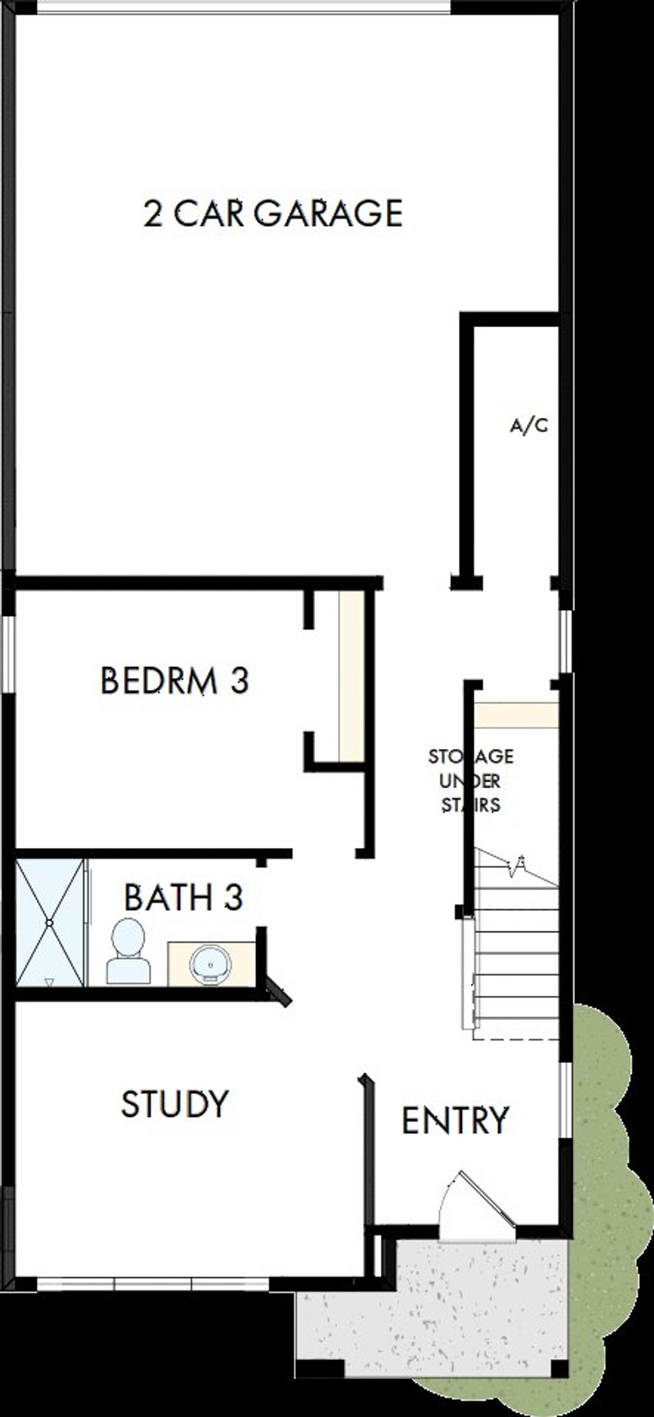 2D floor plan layout of this home in The Aurora Highlands The Pinnacle, Aurora, CO (Image 2).