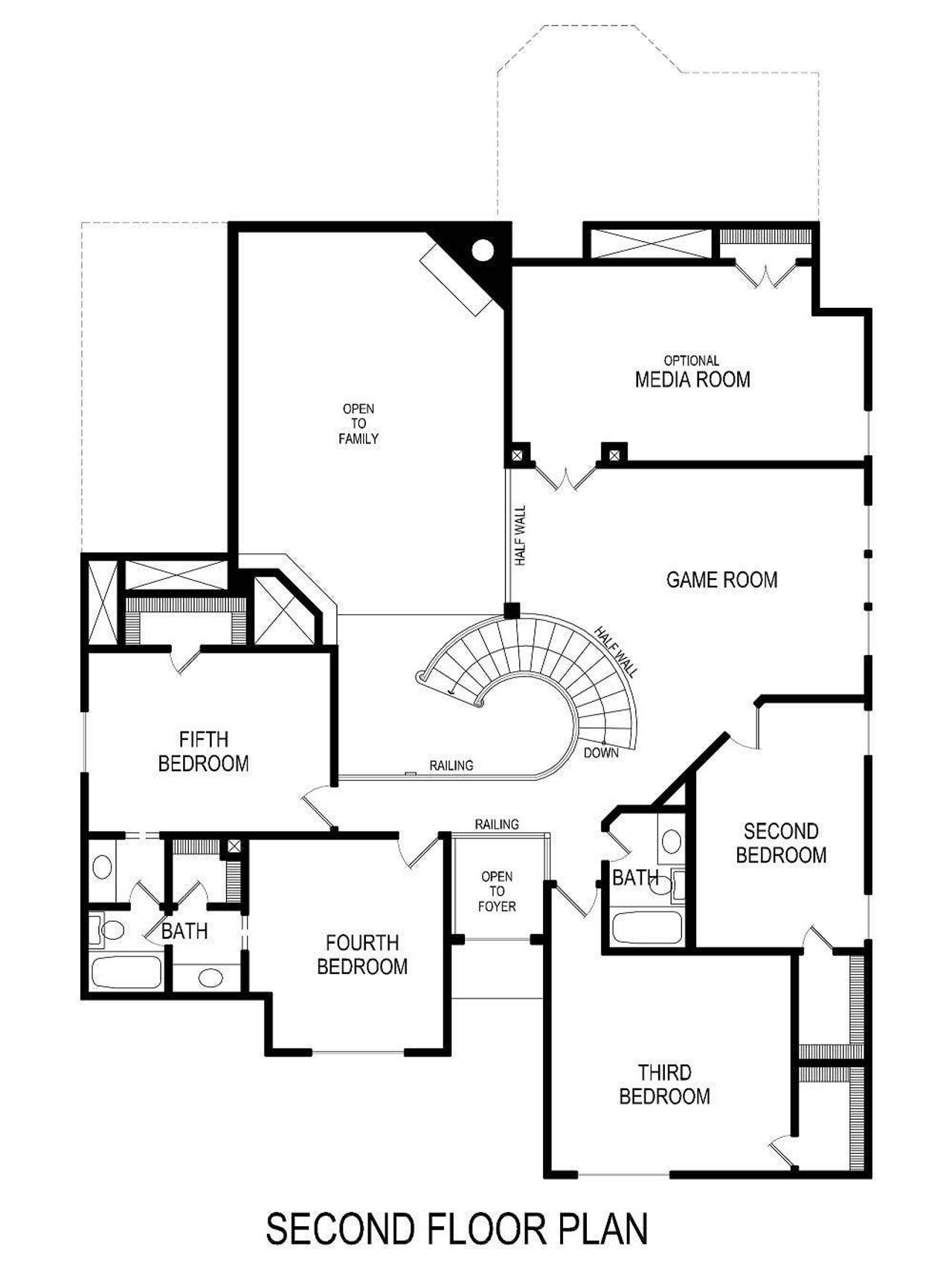 2D floor plan layout of this home in Hawkins Meadows, Midlothian, TX (Image 2). 2D floor plan layout of this home in Hawkins Meadows, Midlothian, TX (Image 2).
