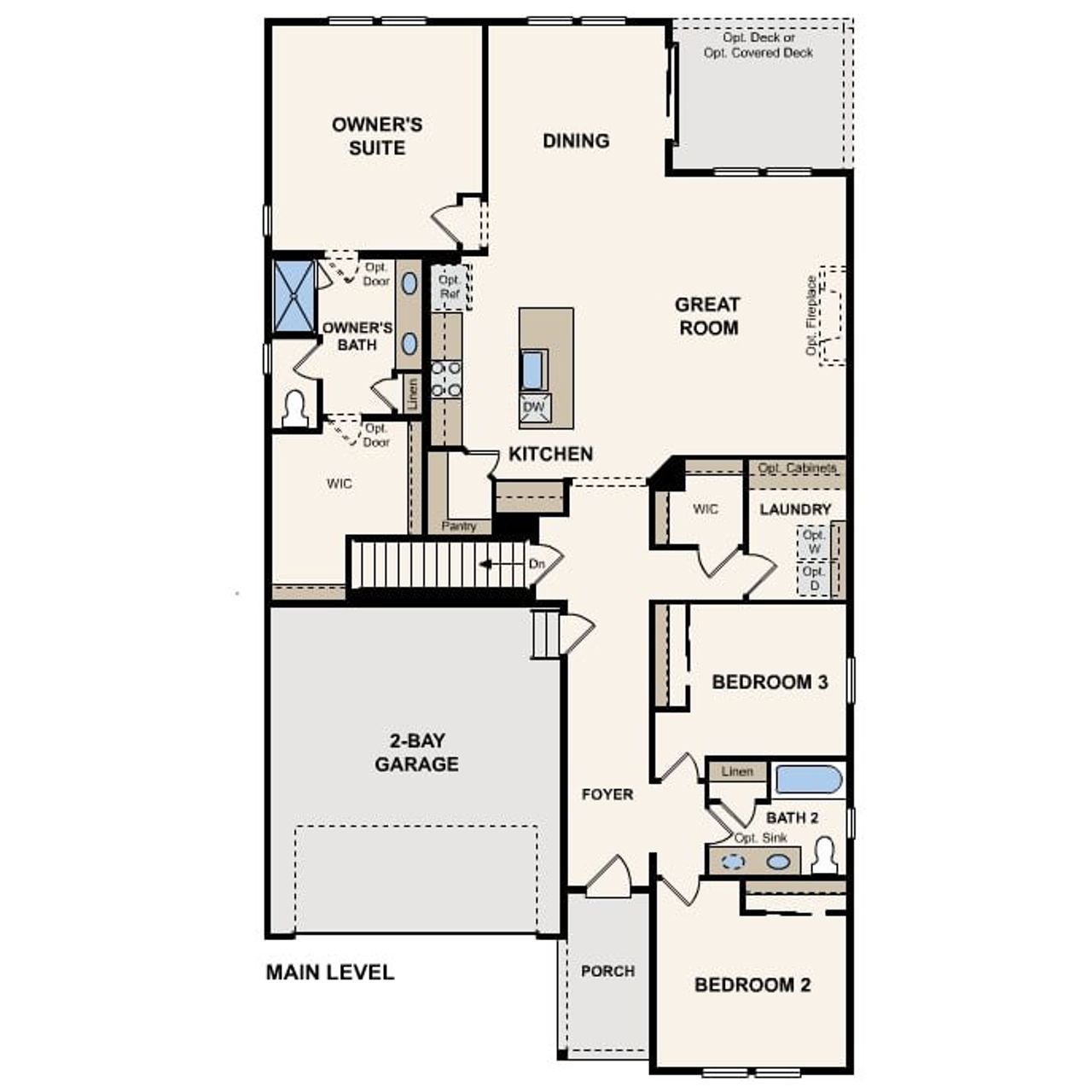 2D floor plan layout of this home in Brighton Crossings, Brighton, CO (Image 2).