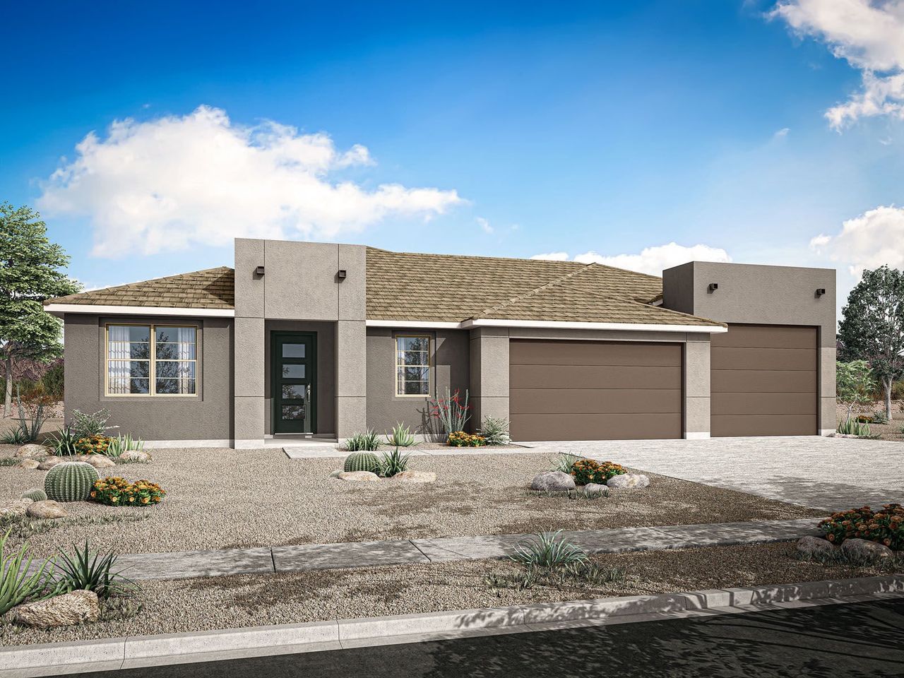 Representative exterior photo of a completed home built from the Violet by Mattamy Homes in White Tank Vistas, Waddell, AZ (Image 2).