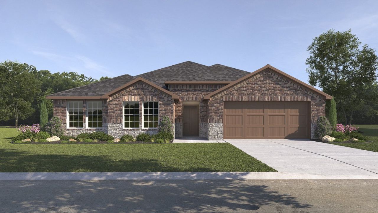 Representative exterior photo of a completed home built from the Irving by D.R. Horton in Saddlebrook, Waxahachie, TX (Image 2).