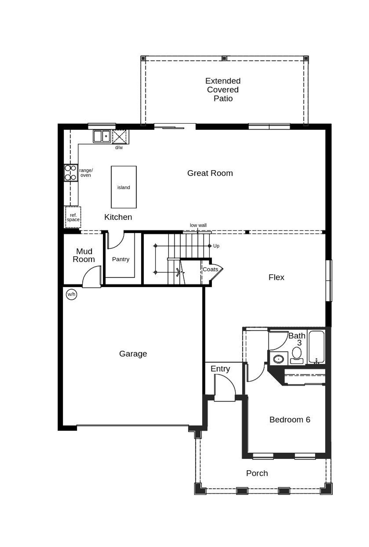 2D floor plan layout of this home in Landings at Lake Mabel Loop, Lake Wales, FL (Image 2).