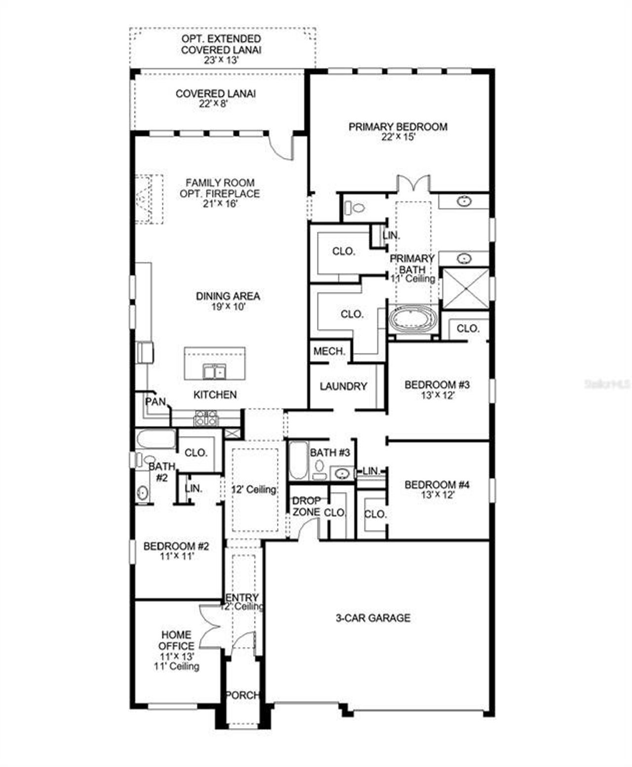 2D floor plan layout of this home in Reserve at Berry Bay, Wimauma, FL (Image 2). 2D floor plan layout of this home in Reserve at Berry Bay, Wimauma, FL (Image 2).