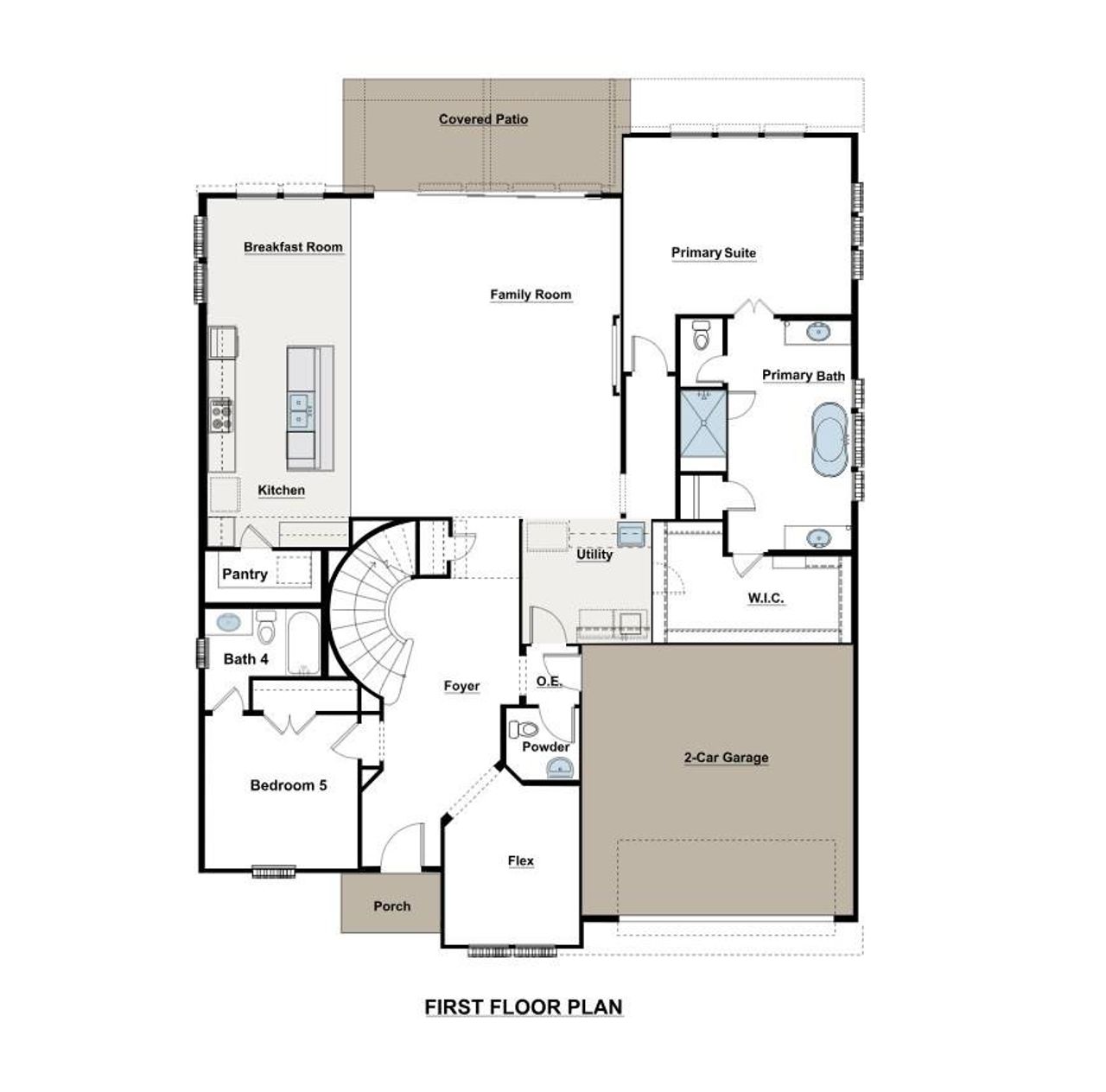 A well-conceived first-floor layout features distinct living zones and essential amenities for modern comfort. A well-conceived first-floor layout features distinct living zones and essential amenities for modern comfort.