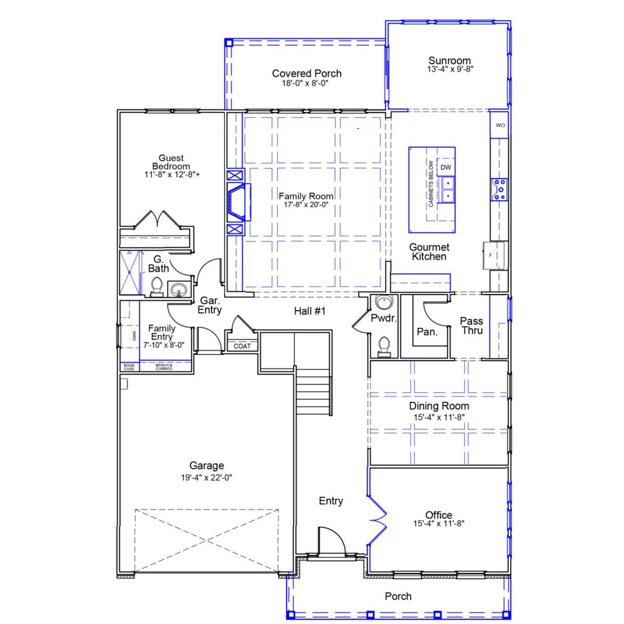 2D floor plan layout of this home in Bens Crossing, Woodruff, SC (Image 2).