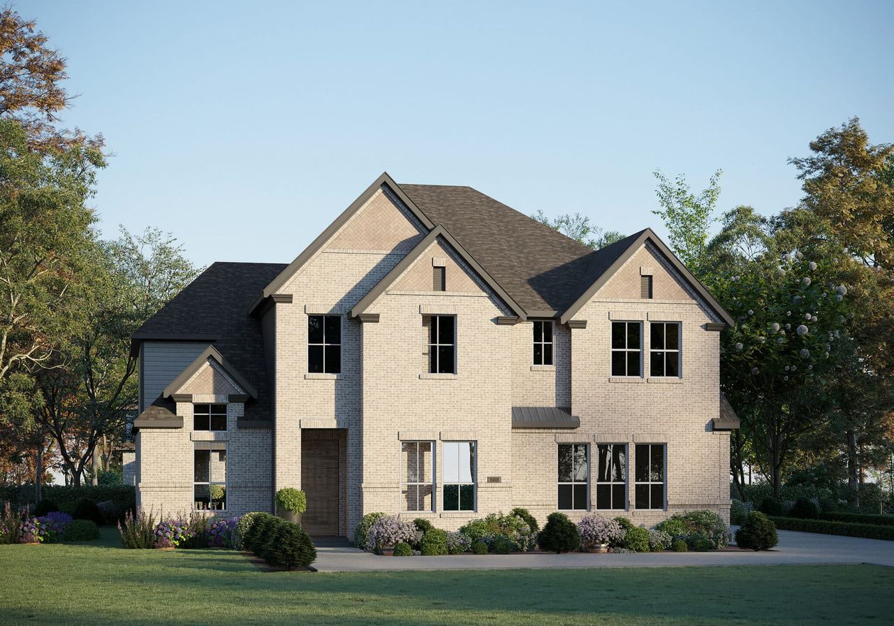 Representative exterior photo of a completed home built from the Harrison 5234 by GFO Home in Cotten Creek, Azle, TX (Image 2). Representative exterior photo of a completed home built from the Harrison 5234 by GFO Home in Cotten Creek, Azle, TX (Image 2).