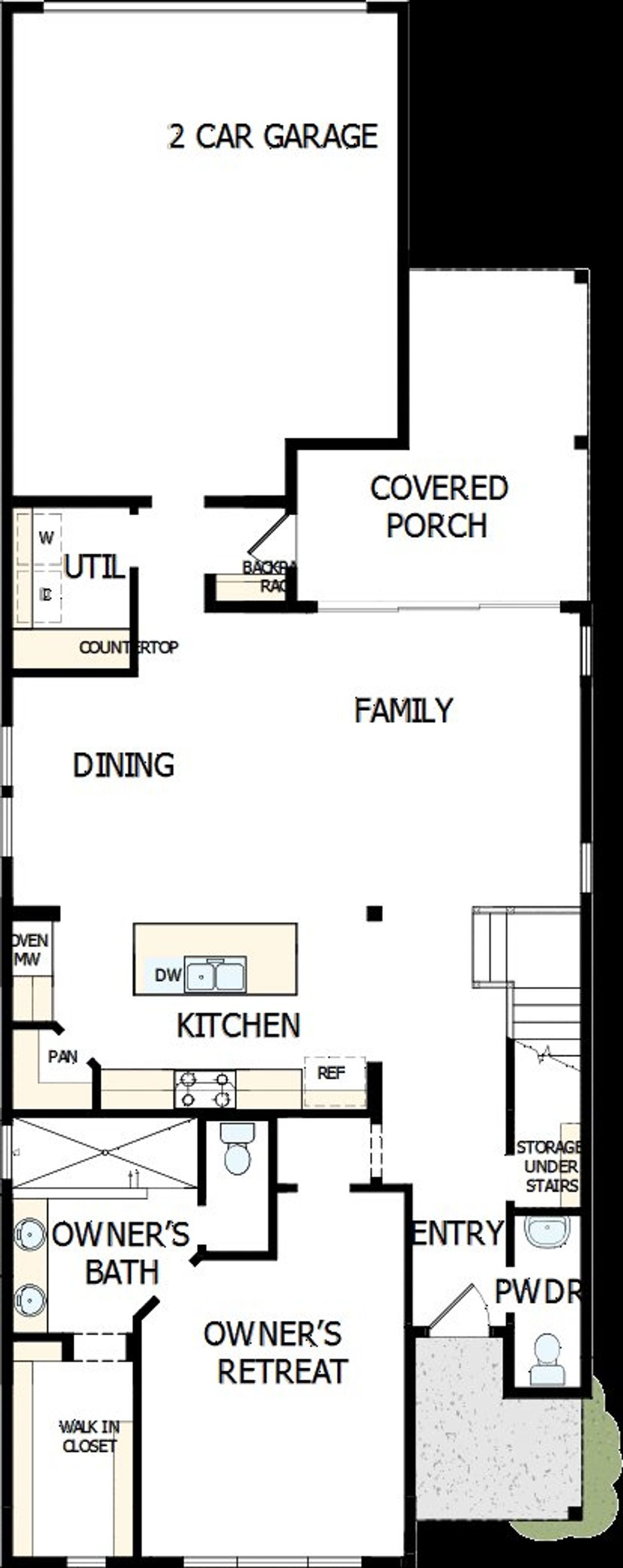 2D floor plan layout of this home in Goodland – Garden Series, Grand Prairie, TX (Image 2).
