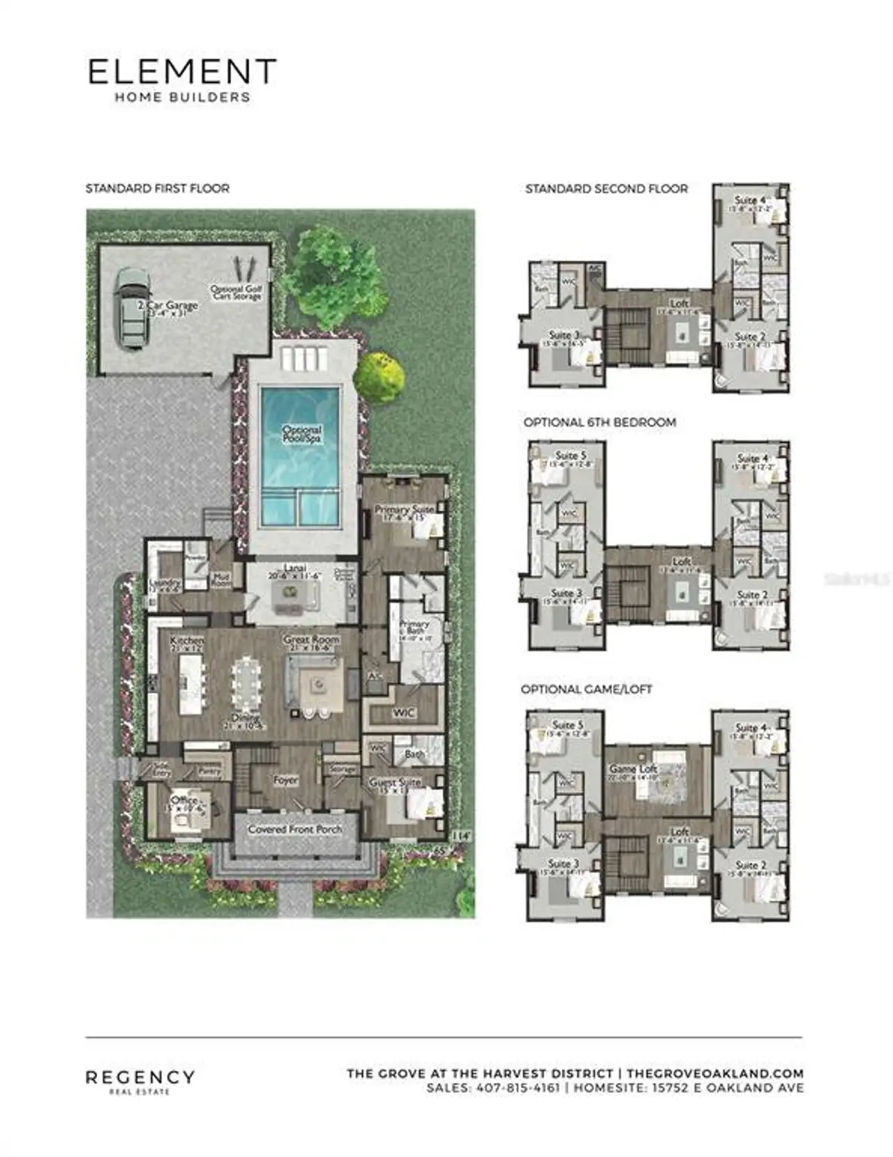 2D floor plan layout of this home in The Grove, Oakland, FL (Image 2). 2D floor plan layout of this home in The Grove, Oakland, FL (Image 2).