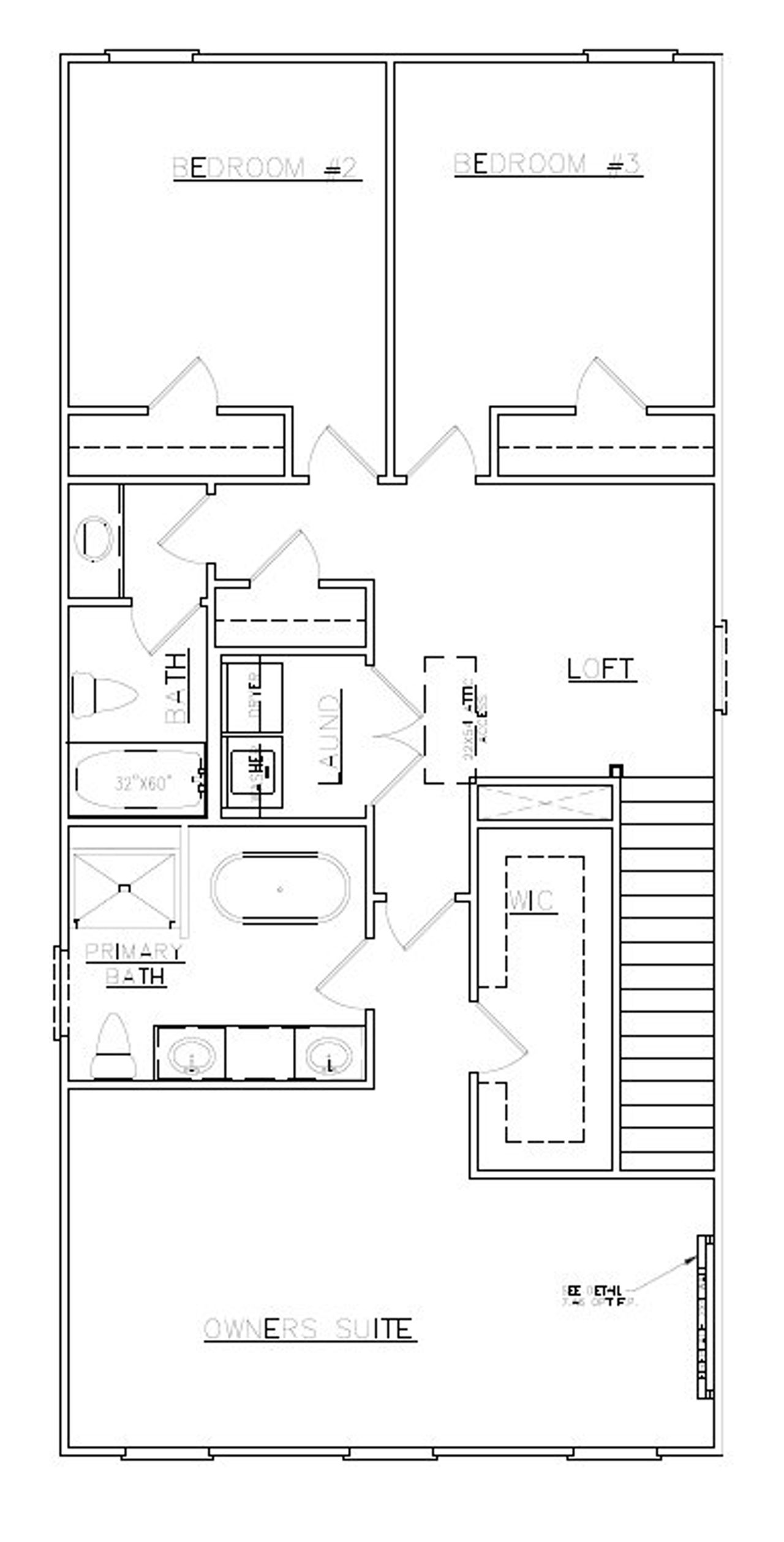2D floor plan layout for the Avalon - Townhomes by Dream Finders Homes in Parkway James, Snellville, GA (Image 2).