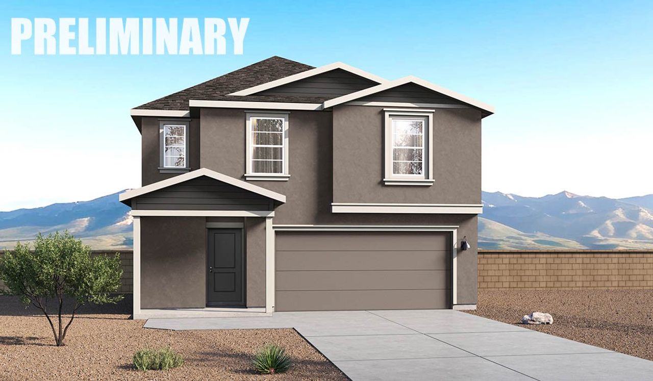 Representative exterior photo of a completed home built from the Elm - C30E by D.R. Horton in Blackhawk, Tucson, AZ (Image 2). Representative exterior photo of a completed home built from the Elm - C30E by D.R. Horton in Blackhawk, Tucson, AZ (Image 2).