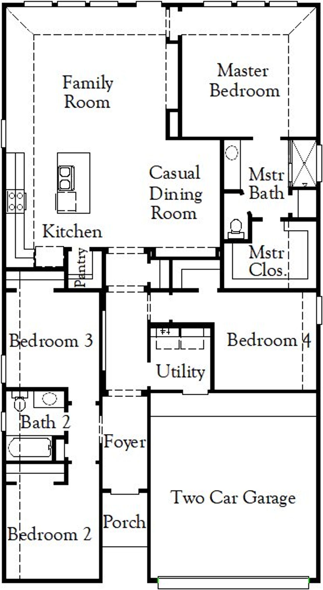 2D floor plan layout of this home in Meadow Vista, Anna, TX (Image 2).