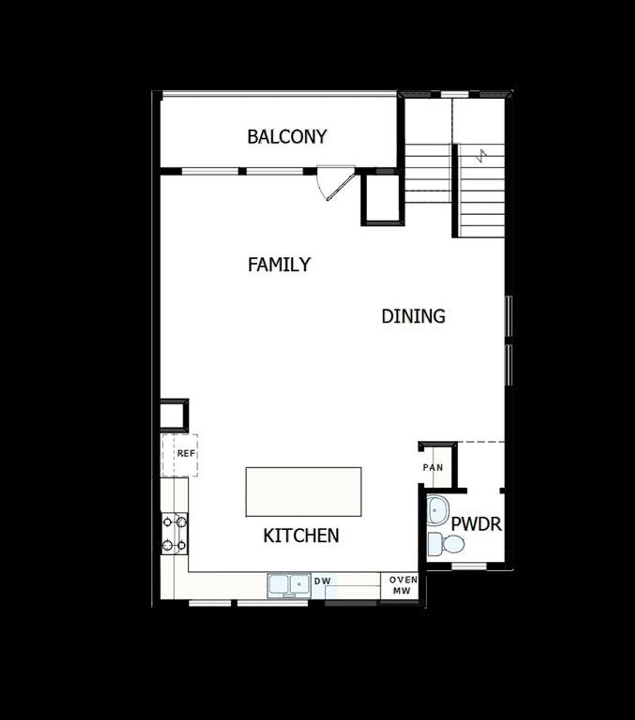 2D floor plan layout of this home in Trails at Waterside - Villas Series, Fort Worth, TX (Image 2).