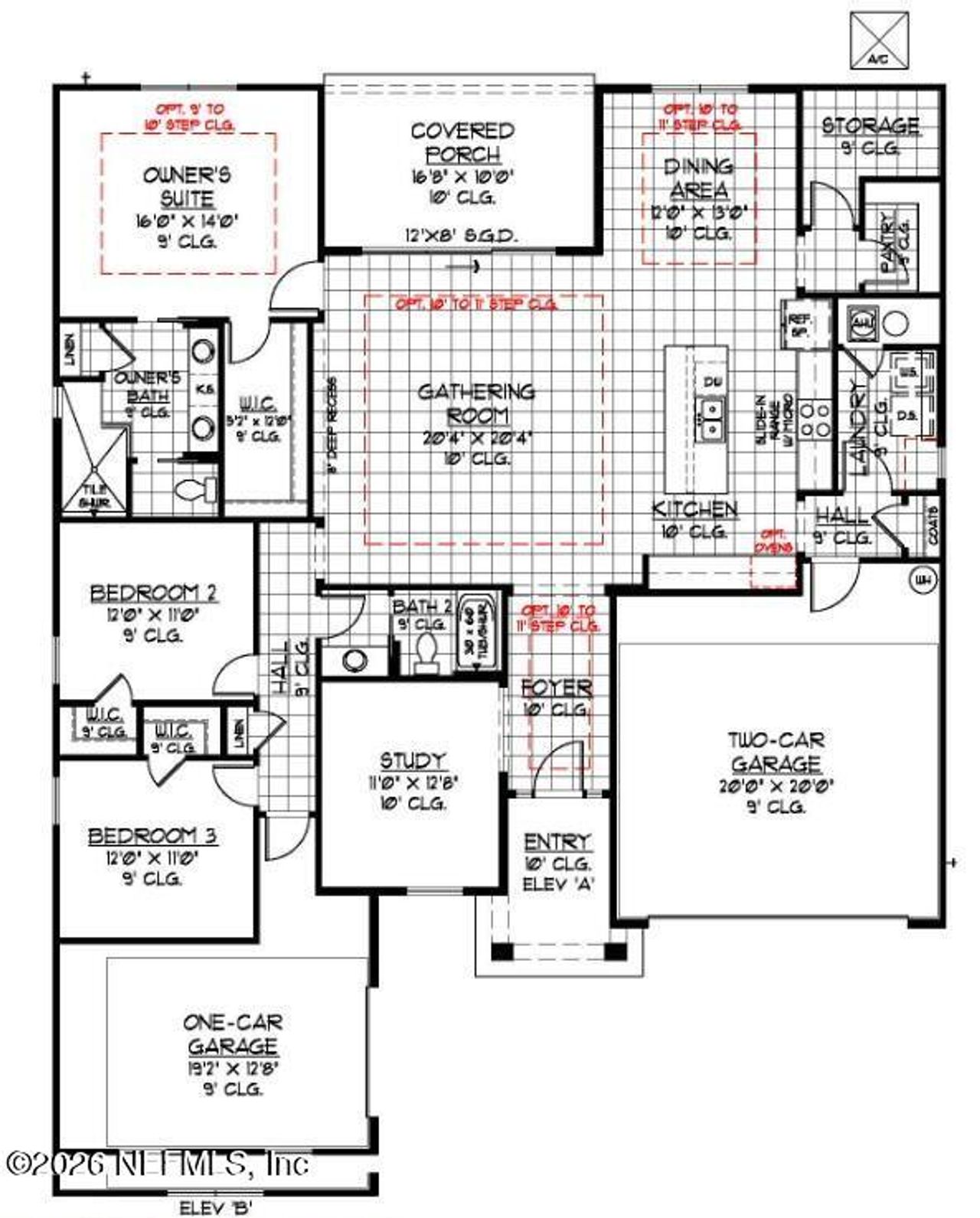 2D floor plan layout of this home in , Yulee, FL (Image 2).