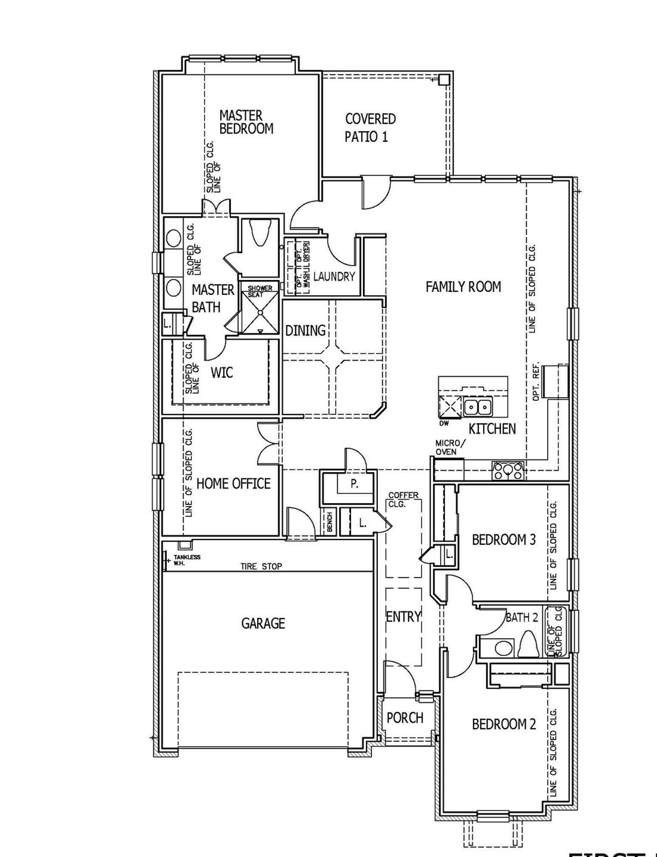 2D floor plan layout of this home in University Heights, Round Rock, TX (Image 2).