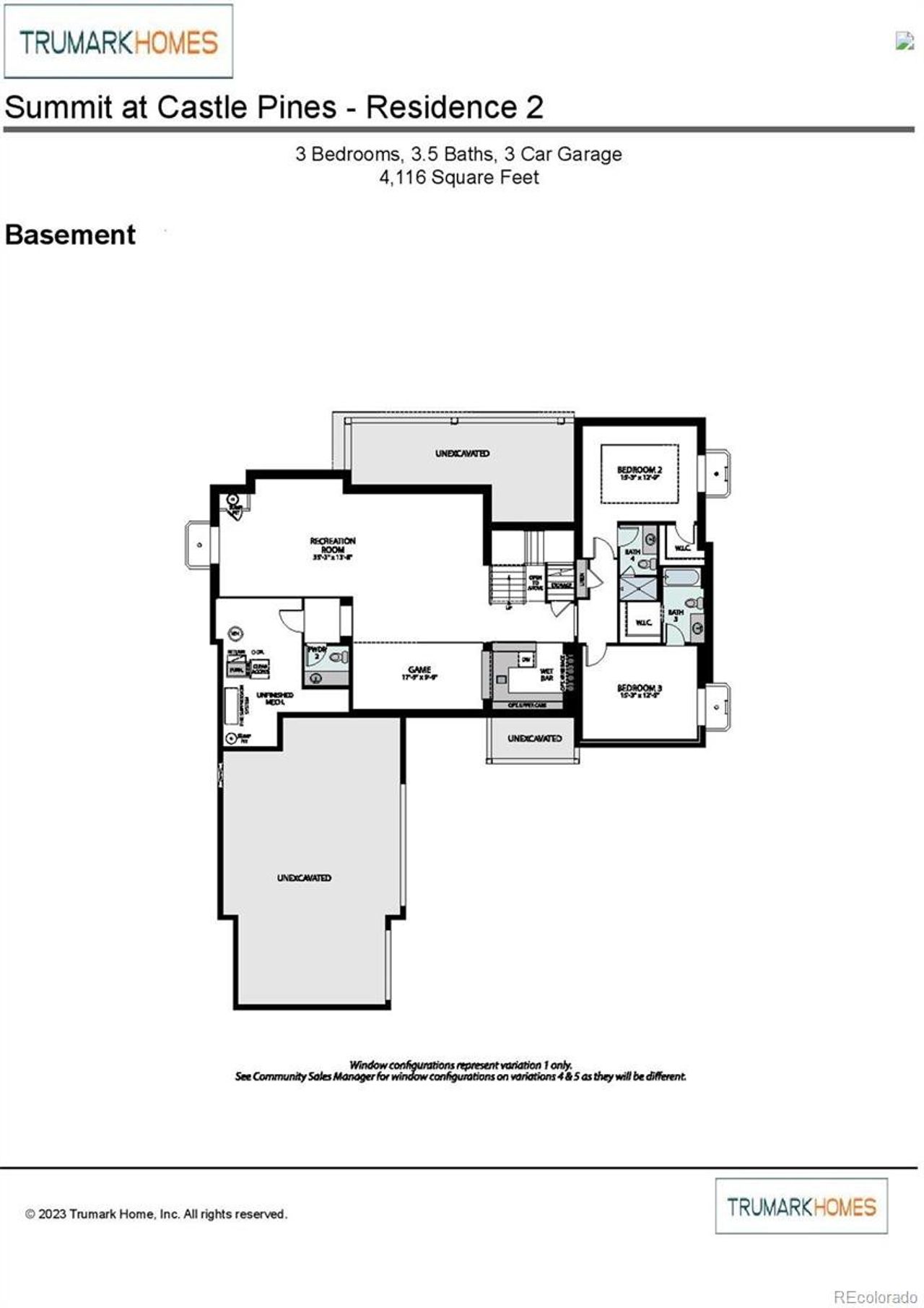 2D floor plan layout of this home in The Summit at Castle Pines, Castle Rock, CO (Image 2). 2D floor plan layout of this home in The Summit at Castle Pines, Castle Rock, CO (Image 2).