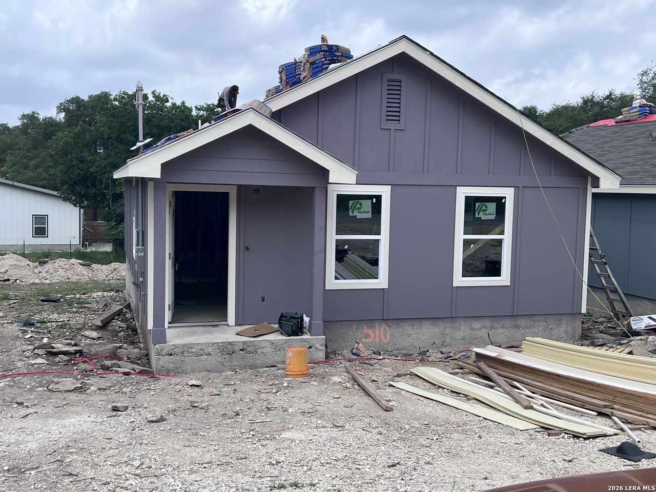 In-progress construction of a new home in , Canyon Lake, TX (Image 2).