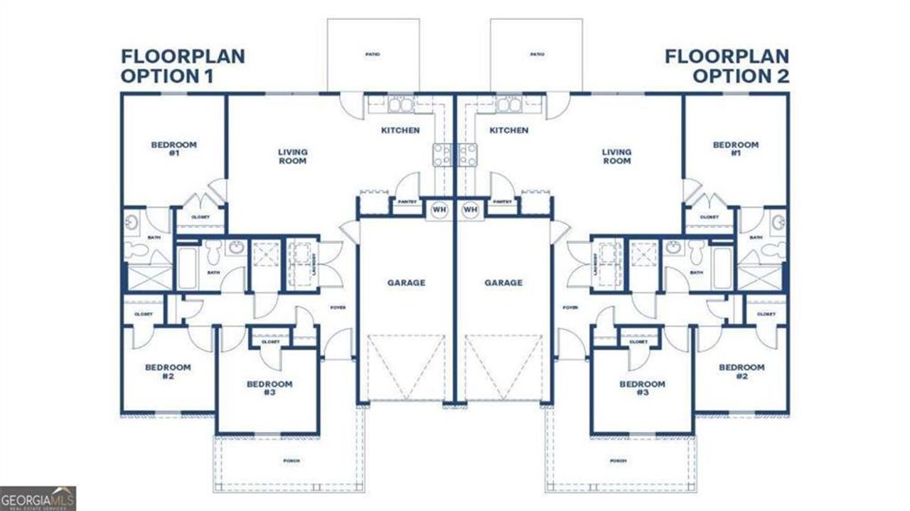 2D floor plan layout of this home in Remington Chase, Perry, GA (Image 2).