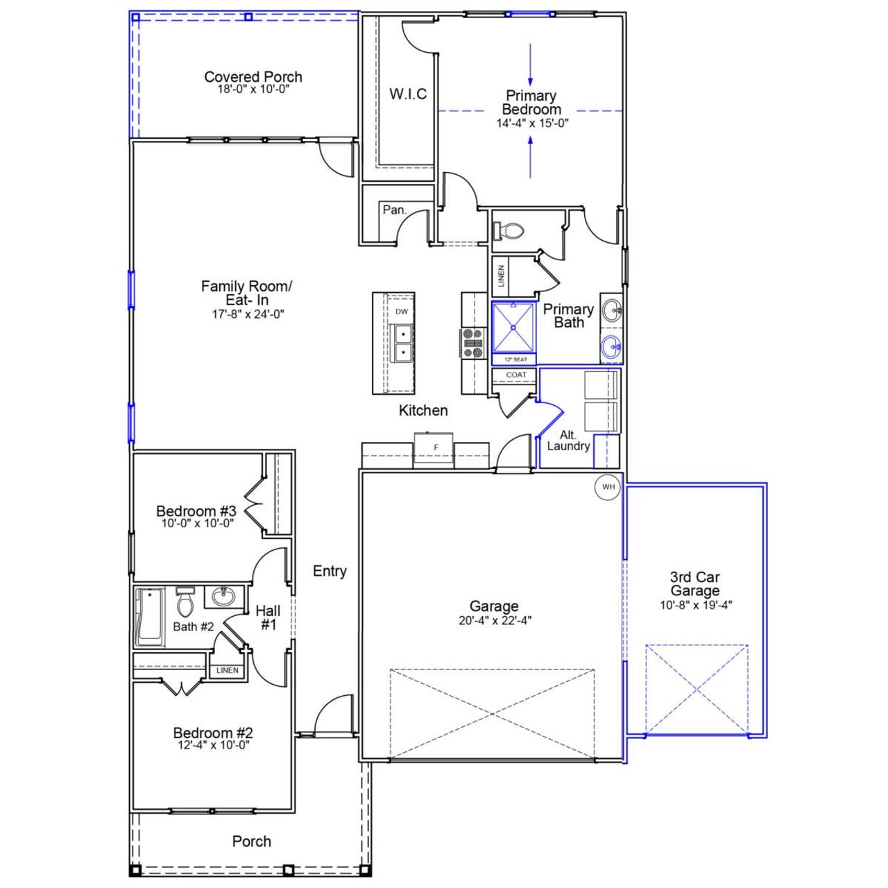 2D floor plan layout of this home in Allston Park, Calabash, NC (Image 2). 2D floor plan layout of this home in Allston Park, Calabash, NC (Image 2).