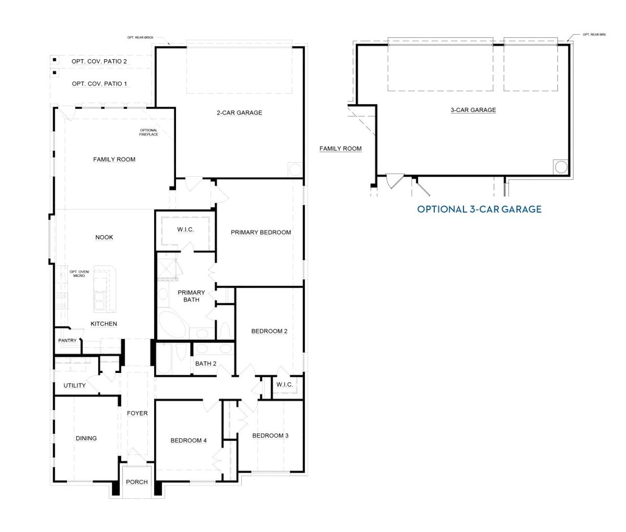 2D floor plan layout for the Concept 2086 by Landsea Homes in Redden Farms - Classic Series, Midlothian, TX (Image 2). 2D floor plan layout for the Concept 2086 by Landsea Homes in Redden Farms - Classic Series, Midlothian, TX (Image 2).