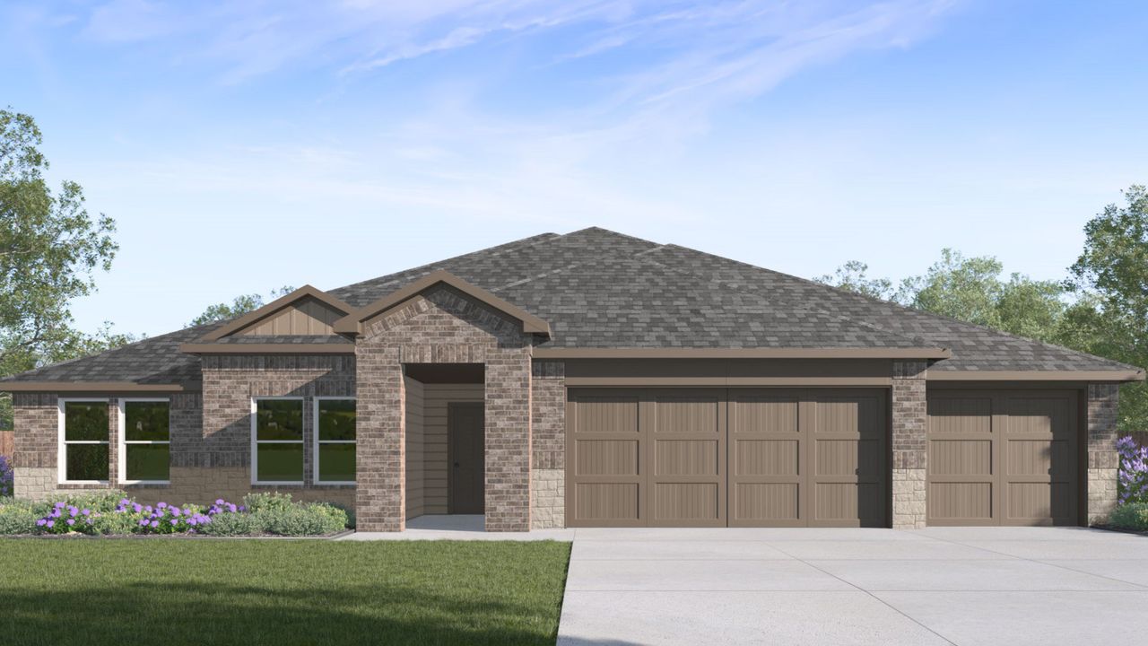 Representative exterior photo of a completed home built from the Ambrose by D.R. Horton in The Reserve at London, Corpus Christi, TX (Image 2).