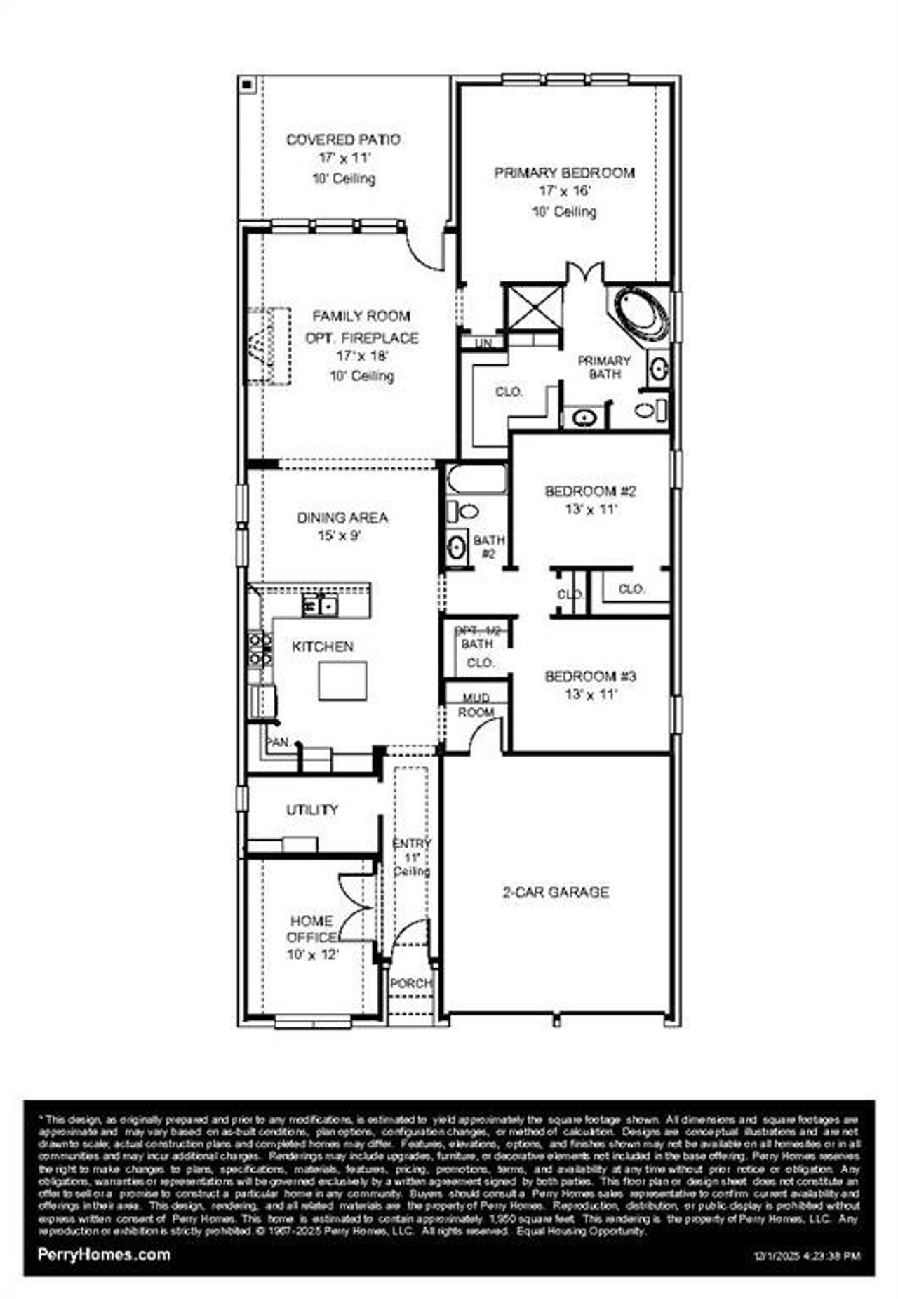 2D floor plan layout of this home in Meraki, Forney, TX (Image 2).