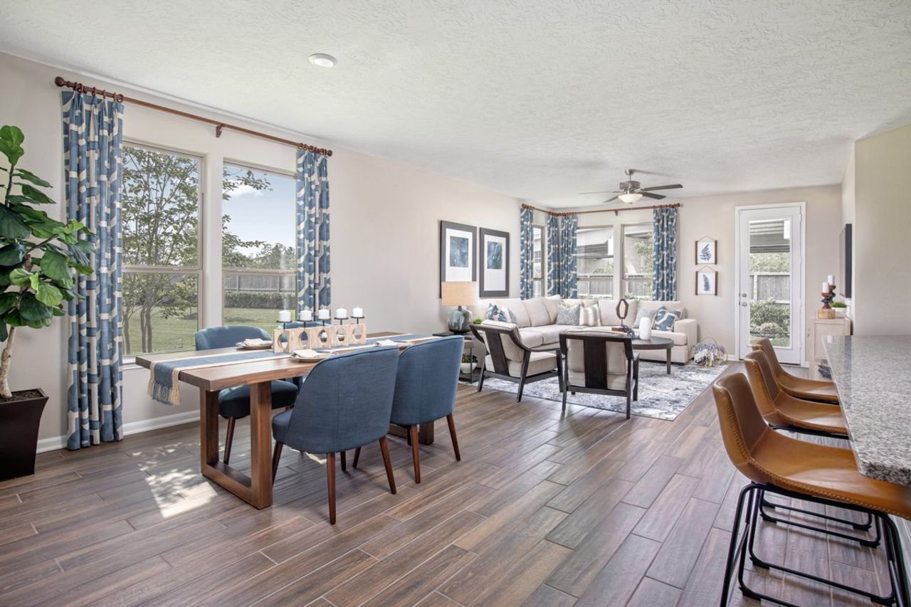 Furnished interior view inside a new home in Mustang Ridge, Magnolia (Image 2).