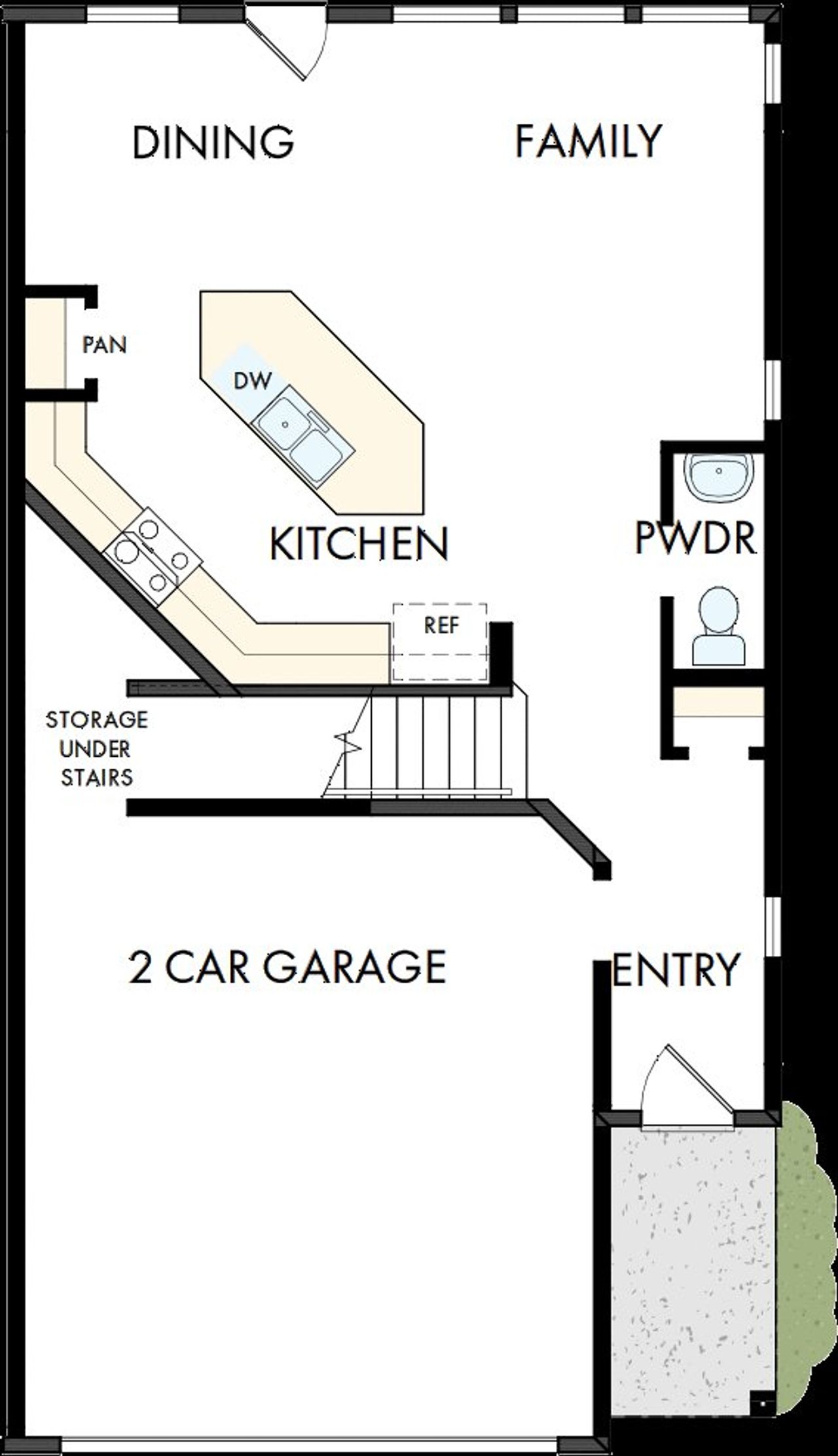 2D floor plan layout of this home in Crosscreek Walk – Overlook, Charleston, SC (Image 2).