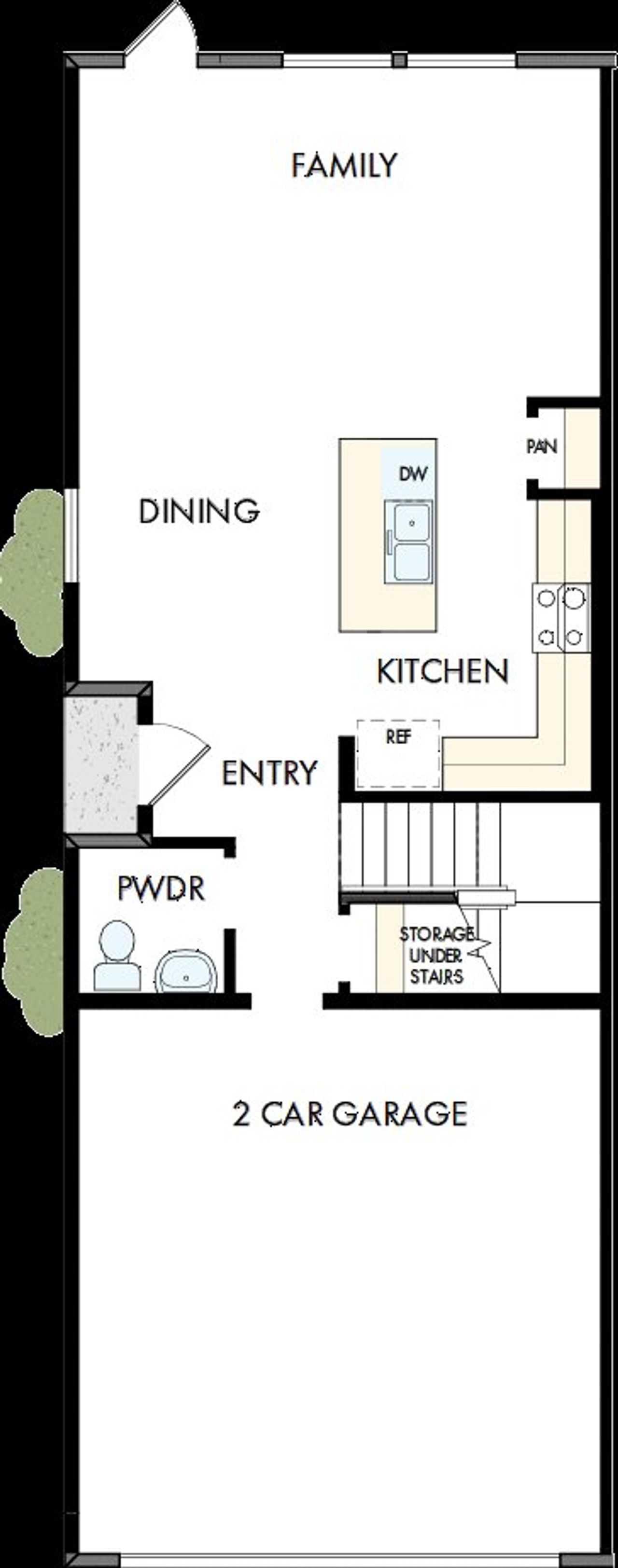 2D floor plan layout of this home in Preserve at The Cays – The Harbor Series, Daytona Beach, FL (Image 2).